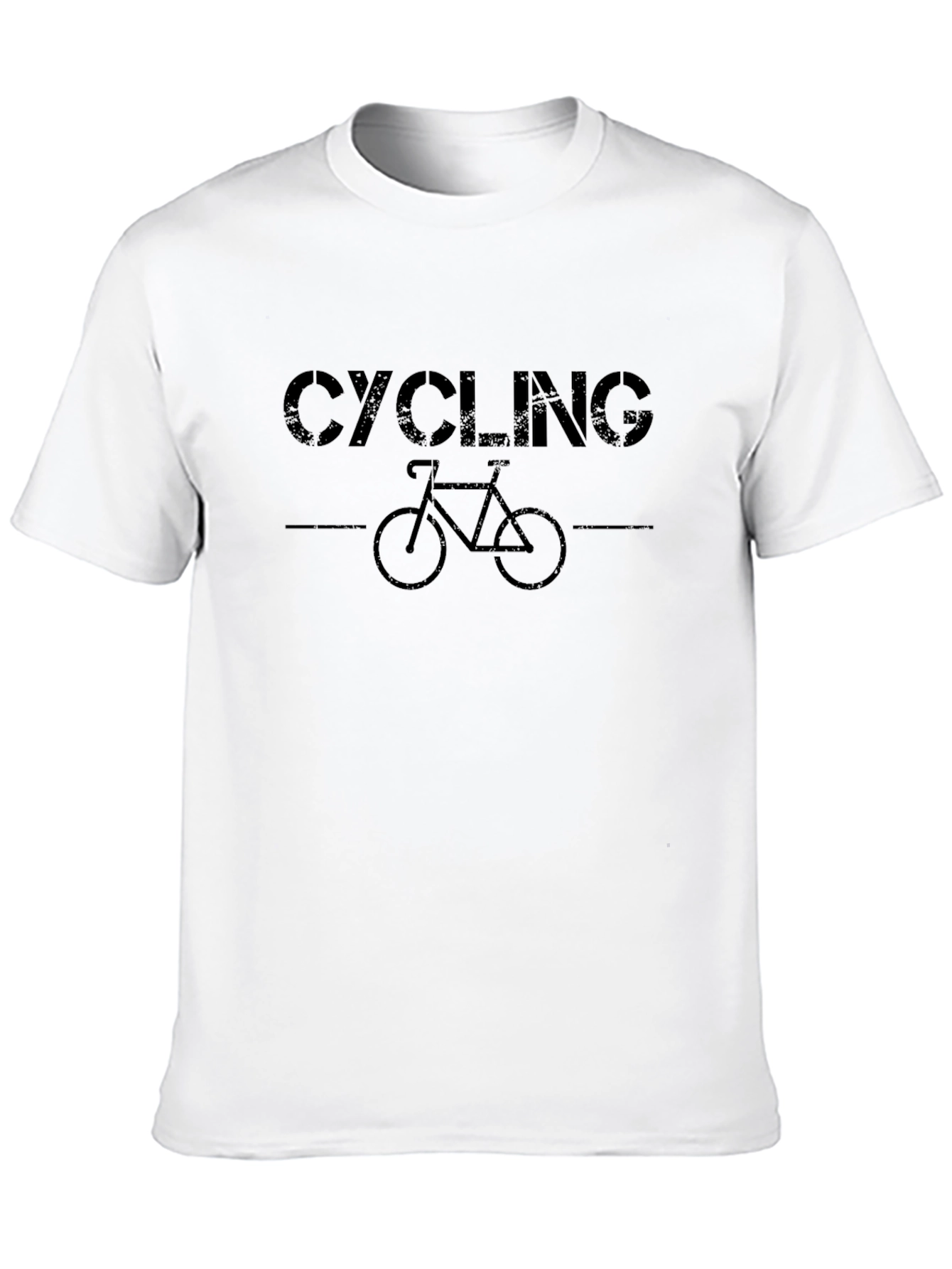 Cycling Graphic Tee - Black Cotton Blend