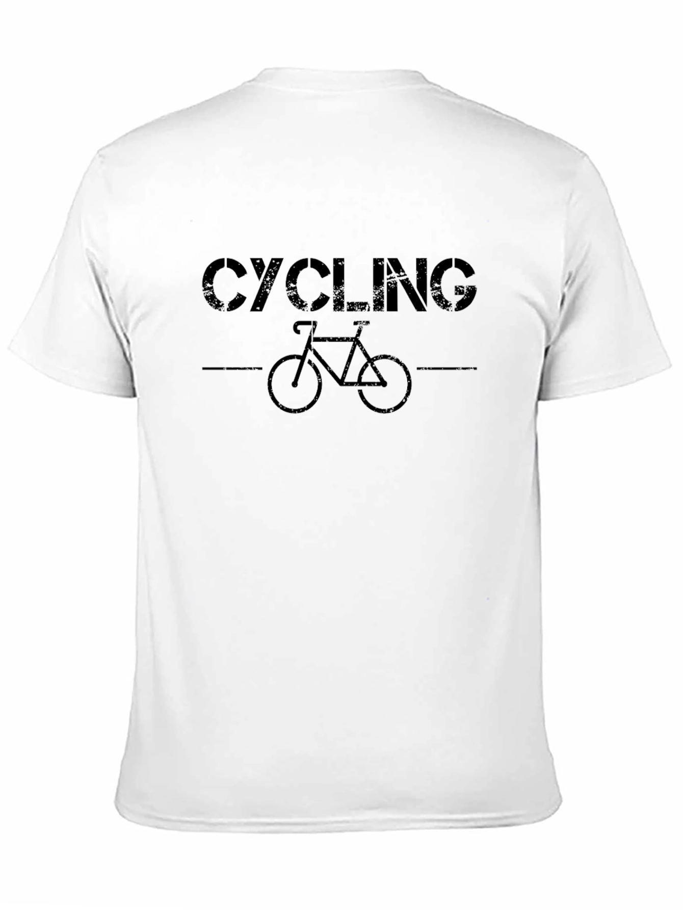 Cycling Graphic Tee - Black Cotton Blend