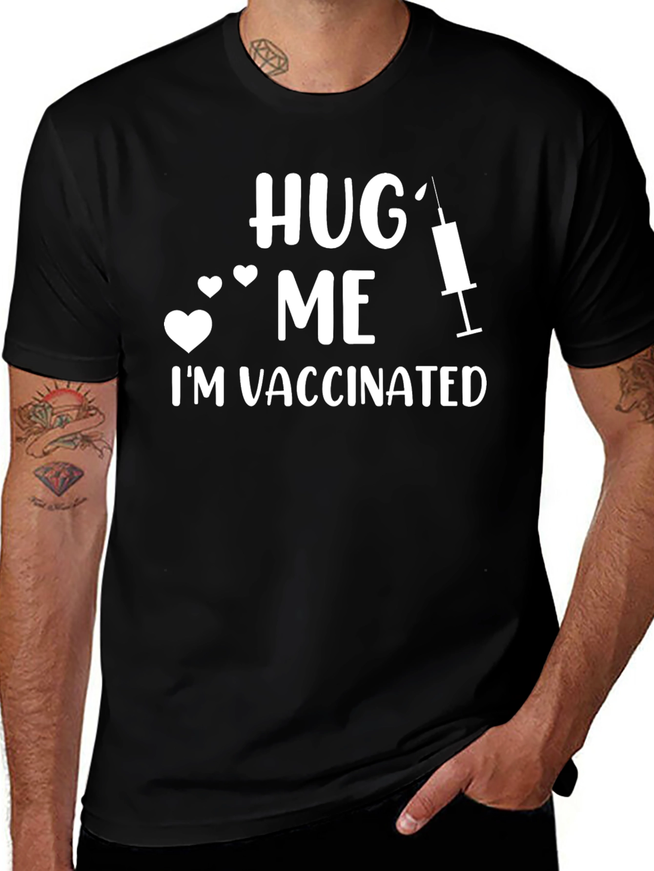 Hug Me Im Vaccinated T-Shirt - Pro Vaccination Tee