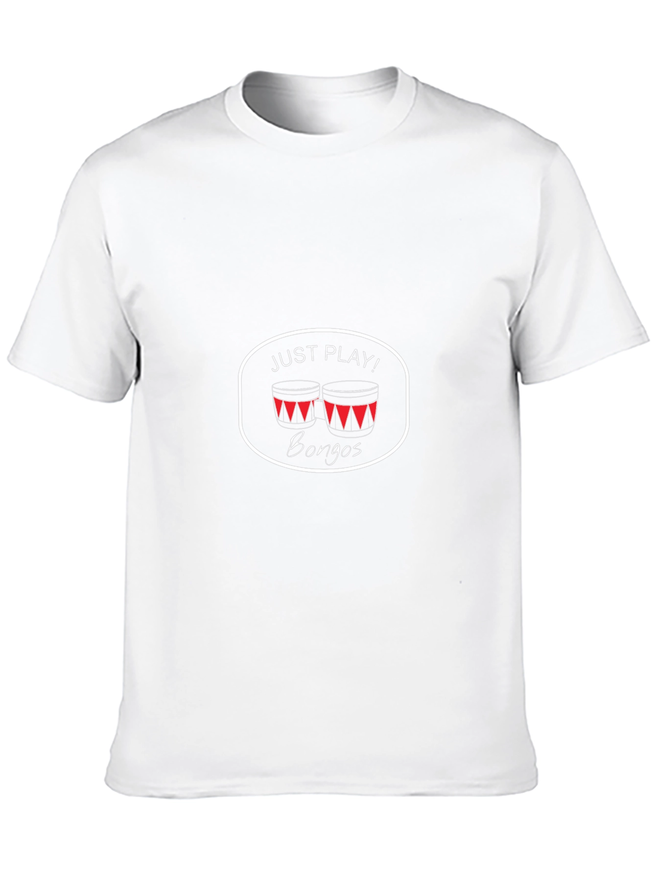 Just Play Bongos T-Shirt - Black Cotton Tee