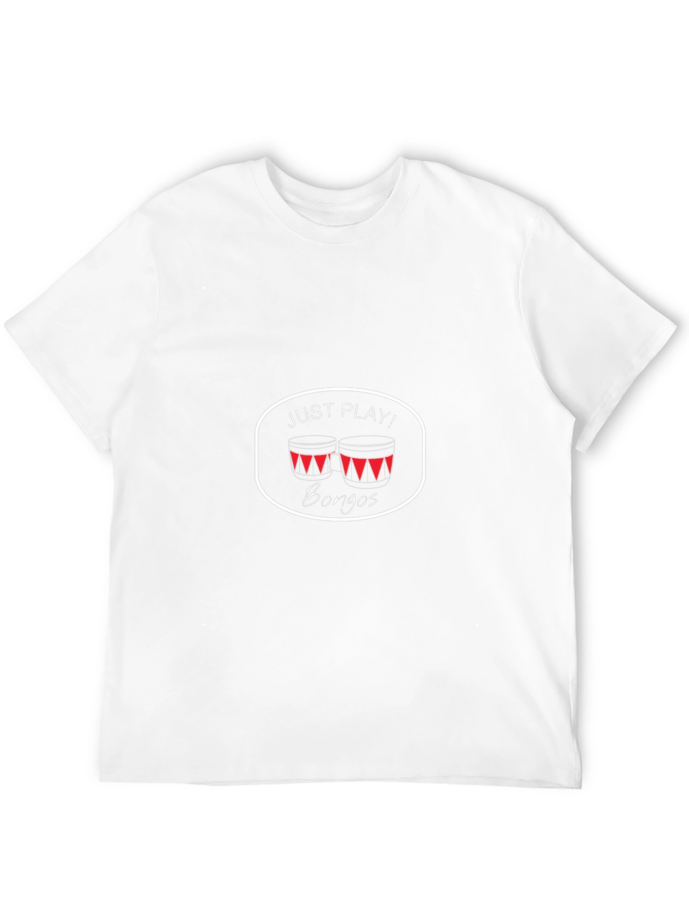 Just Play Bongos T-Shirt - Black Cotton Tee