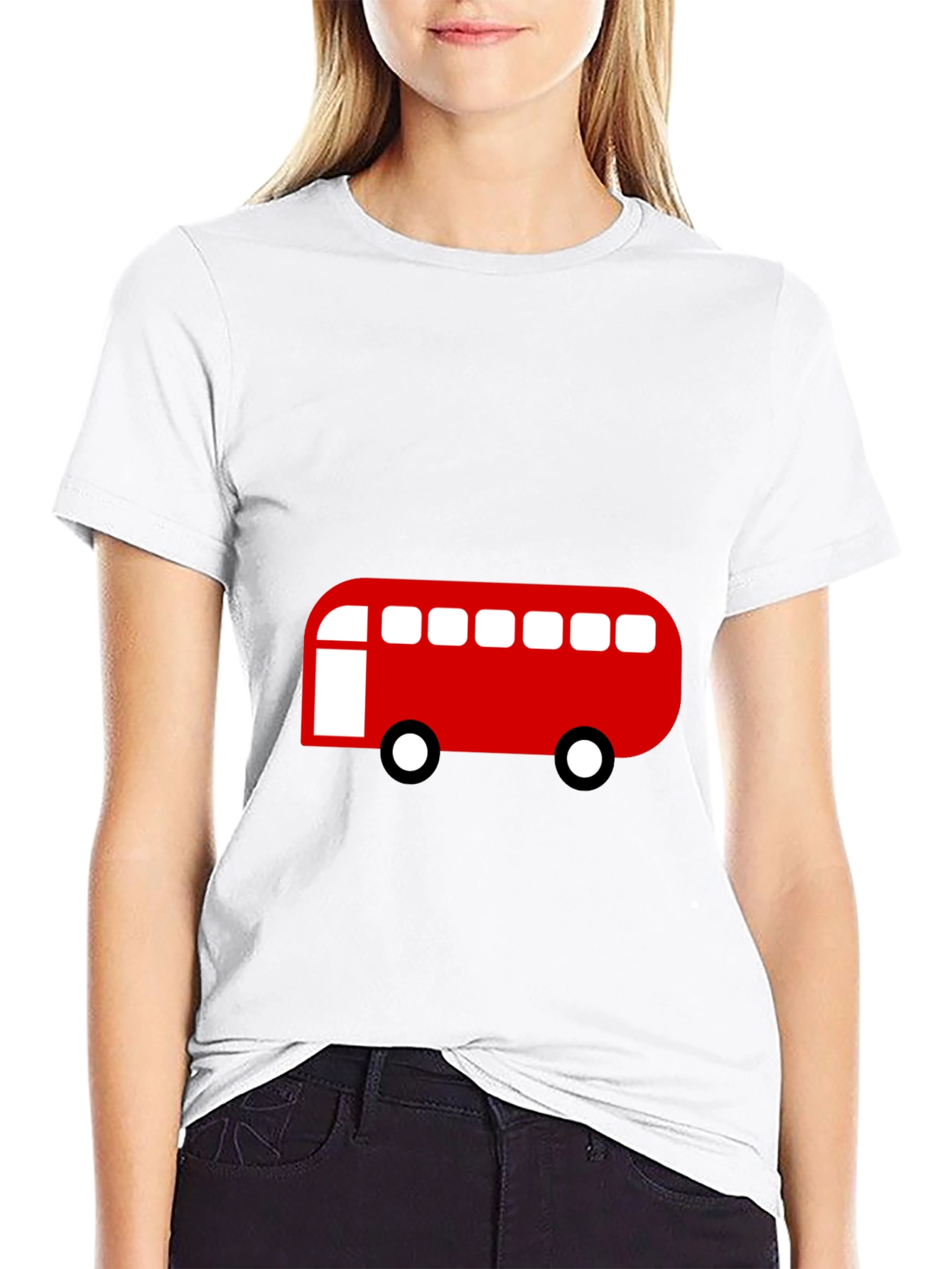 Red Bus Graphic Tee - Classic Style