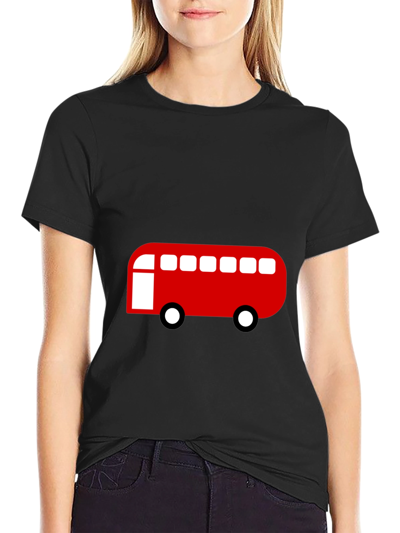 Red Bus Graphic Tee - Classic Style