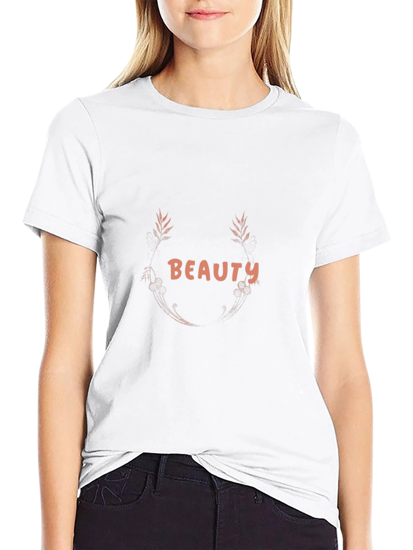 Beauty Graphic Tee - Stylish Black T-Shirt