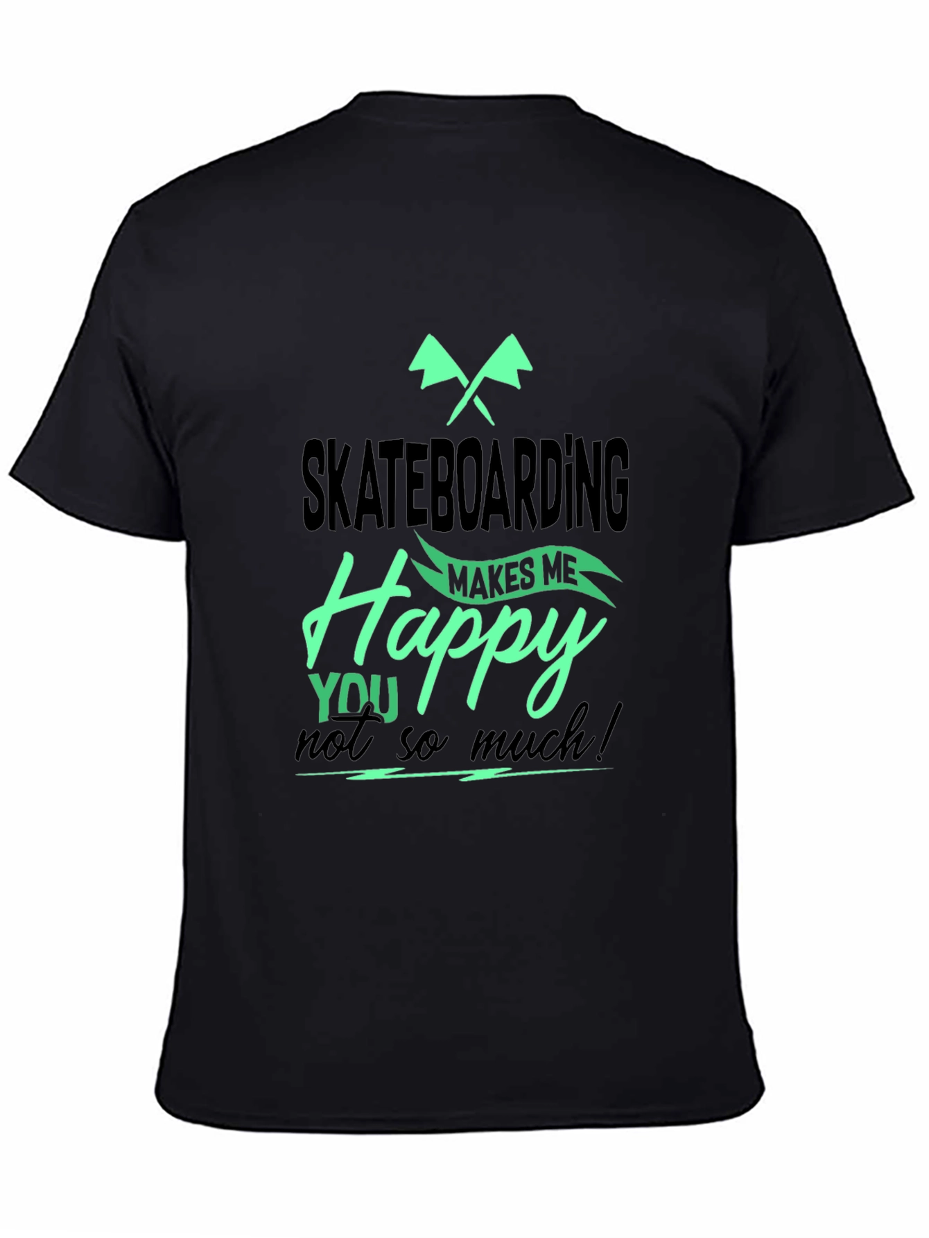 Skateboarding Makes Me Happy Graphic Tee