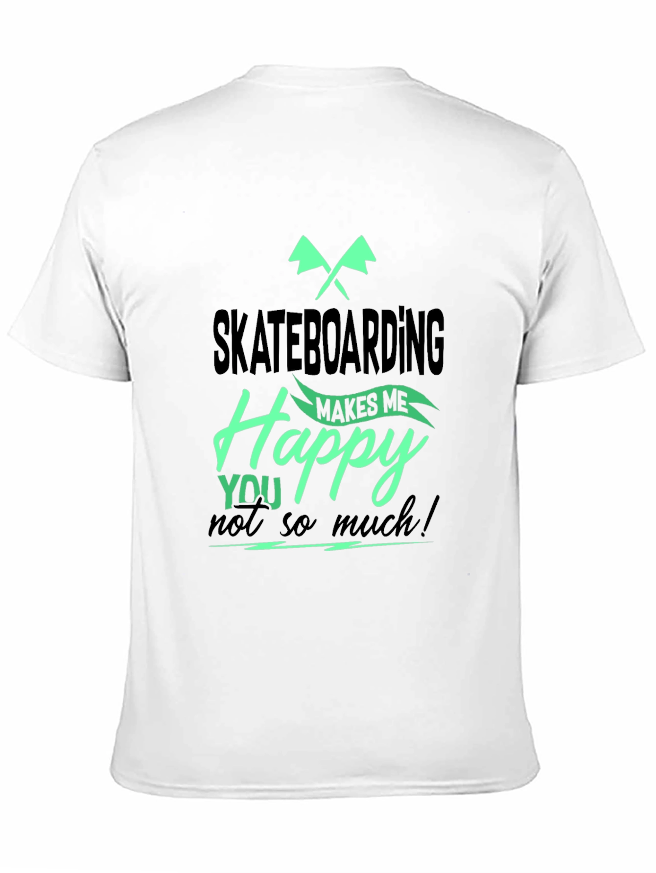 Skateboarding Makes Me Happy Graphic Tee