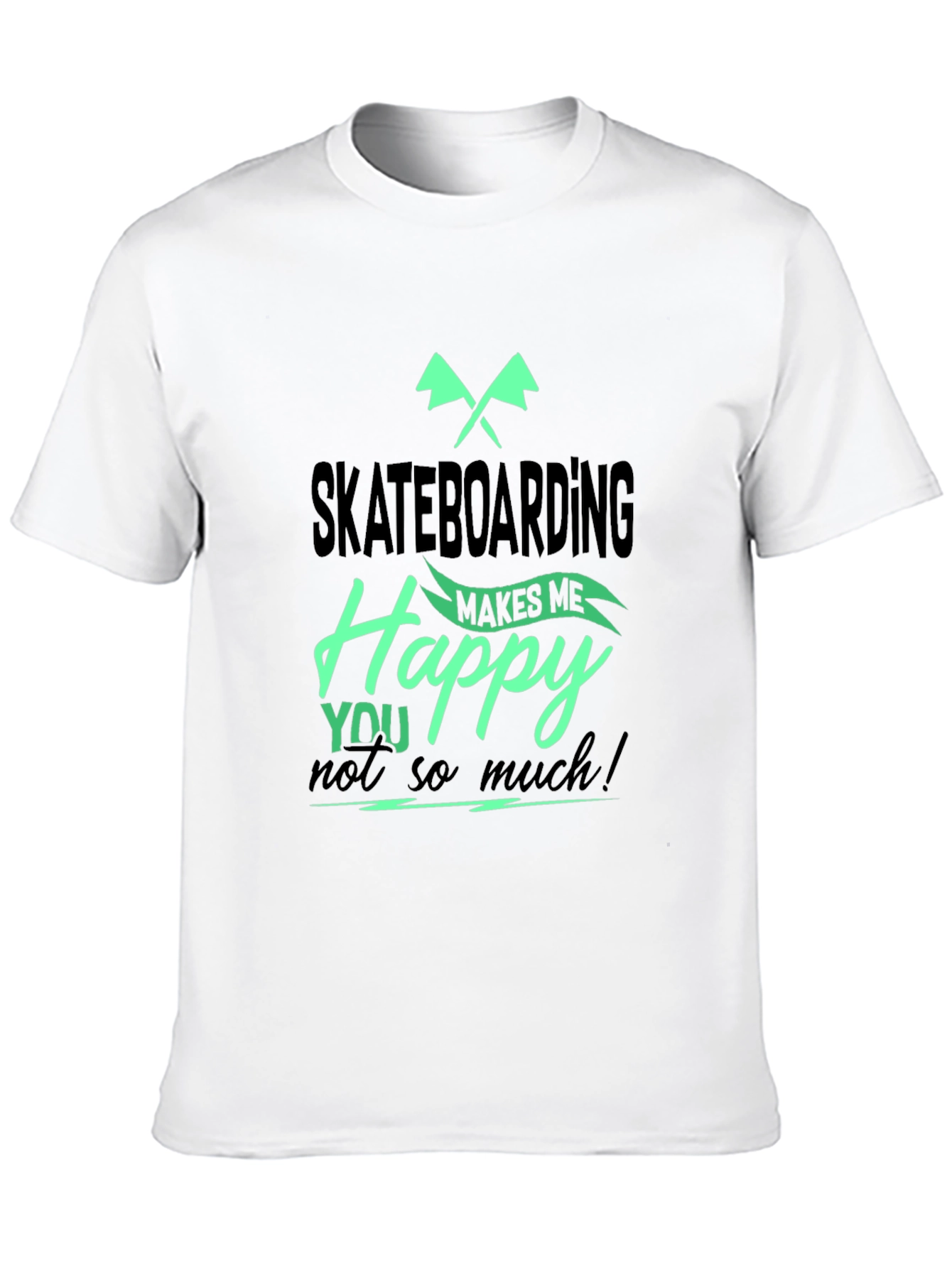 Skateboarding Makes Me Happy Graphic Tee
