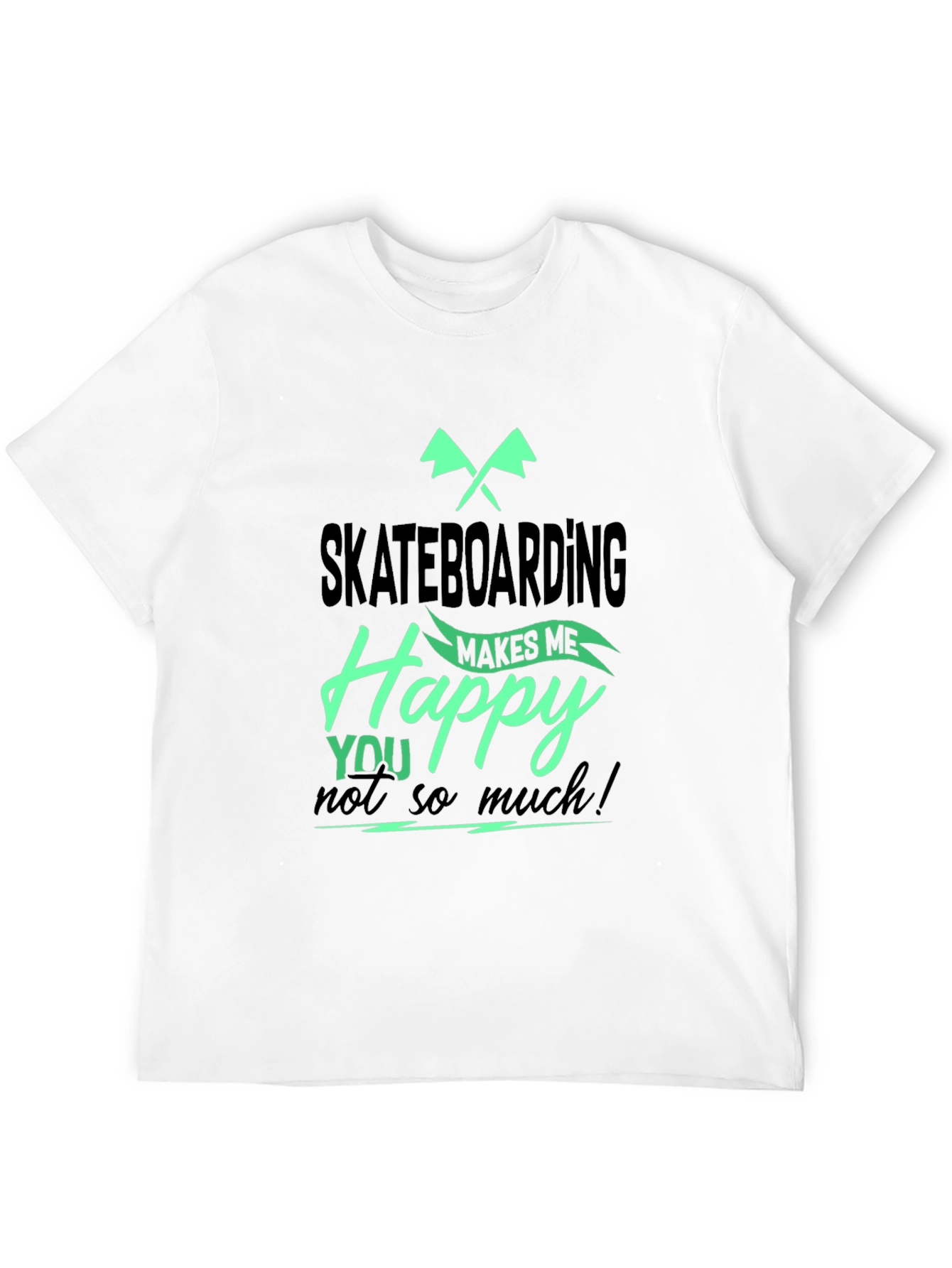 Skateboarding Makes Me Happy Graphic Tee