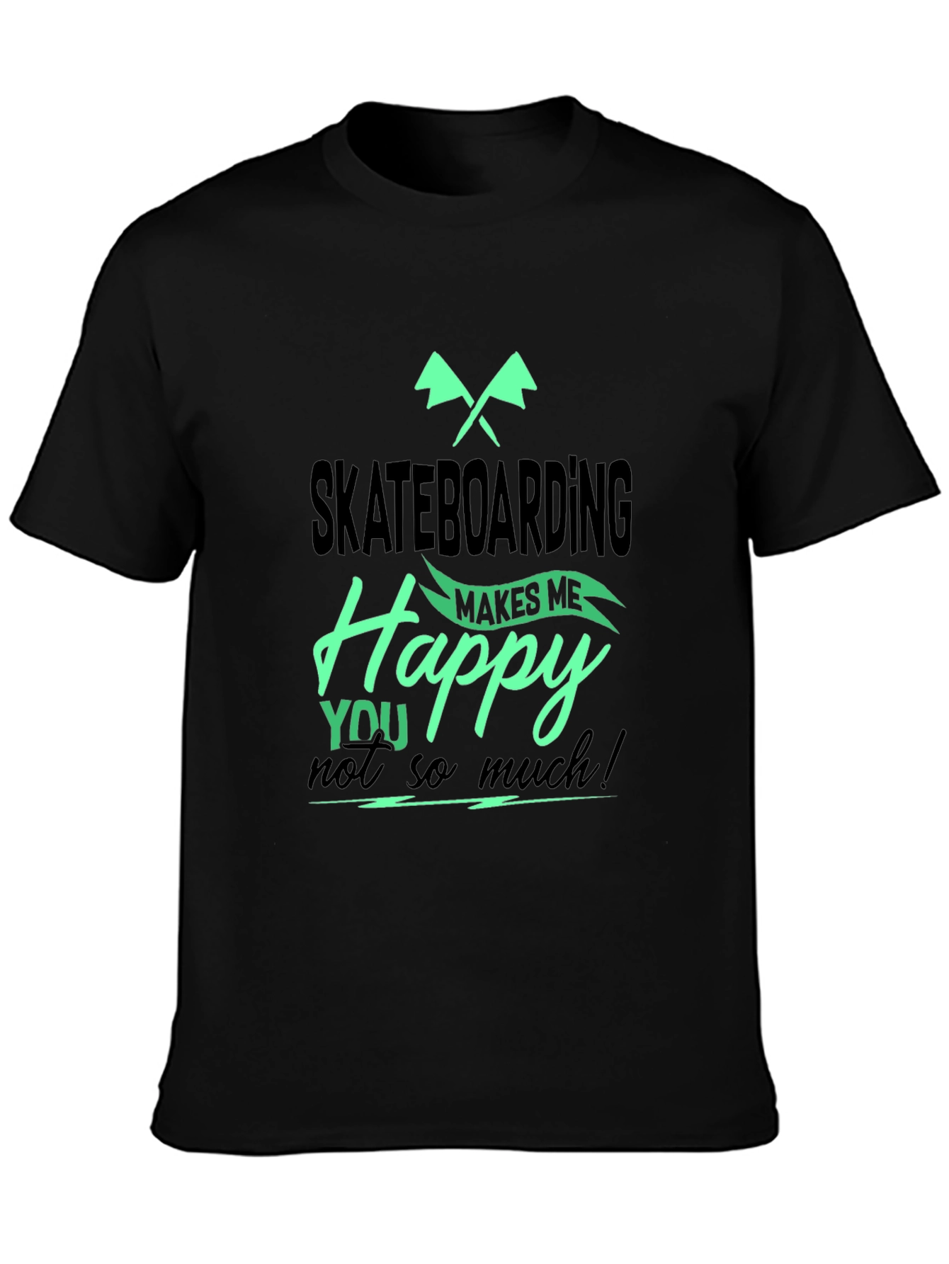 Skateboarding Makes Me Happy Graphic Tee