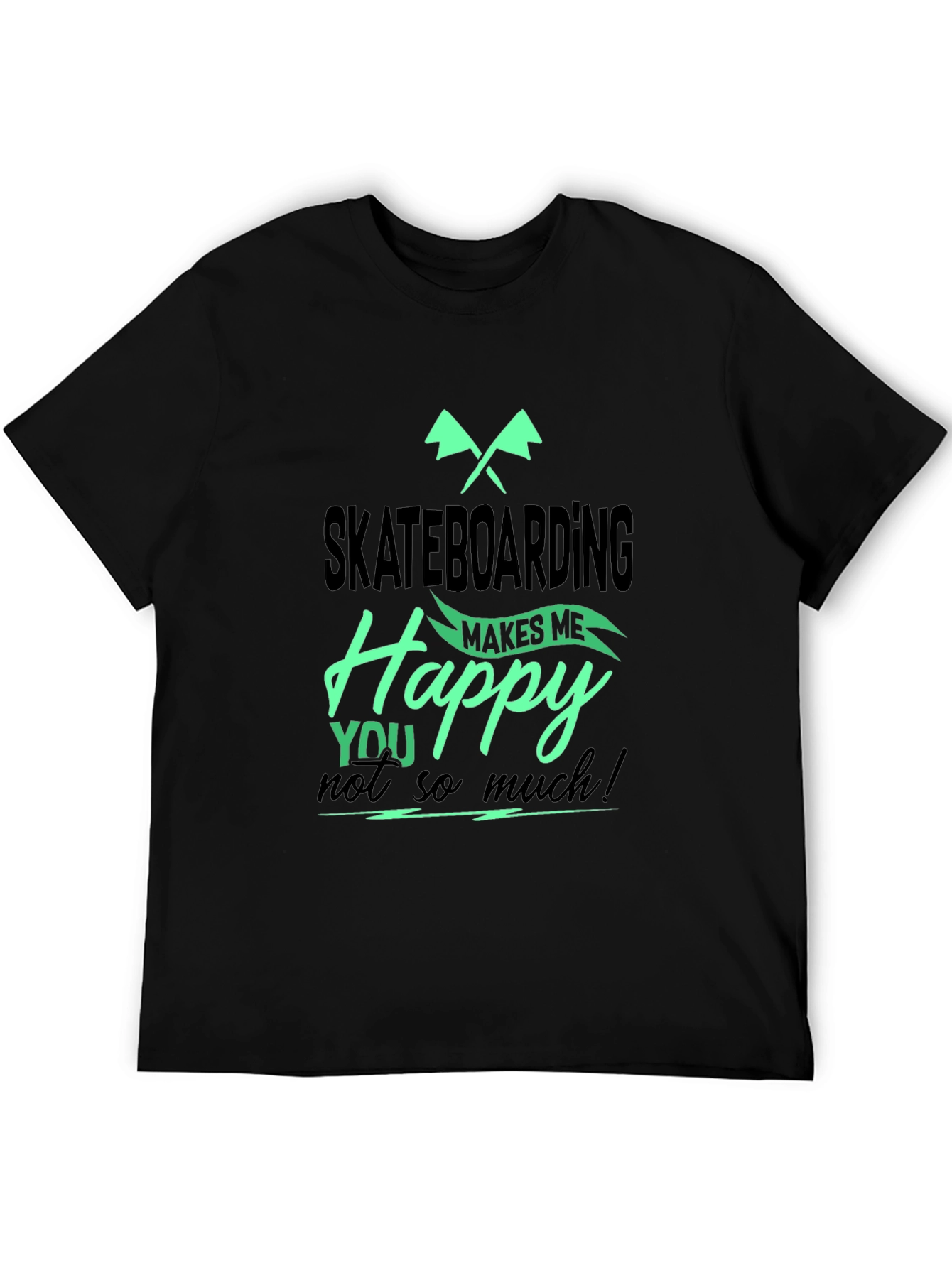 Skateboarding Makes Me Happy Graphic Tee