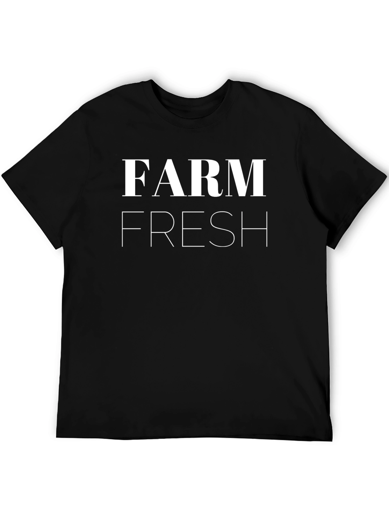 Farm Fresh Graphic Tee - Black Cotton Casual T-Shirt