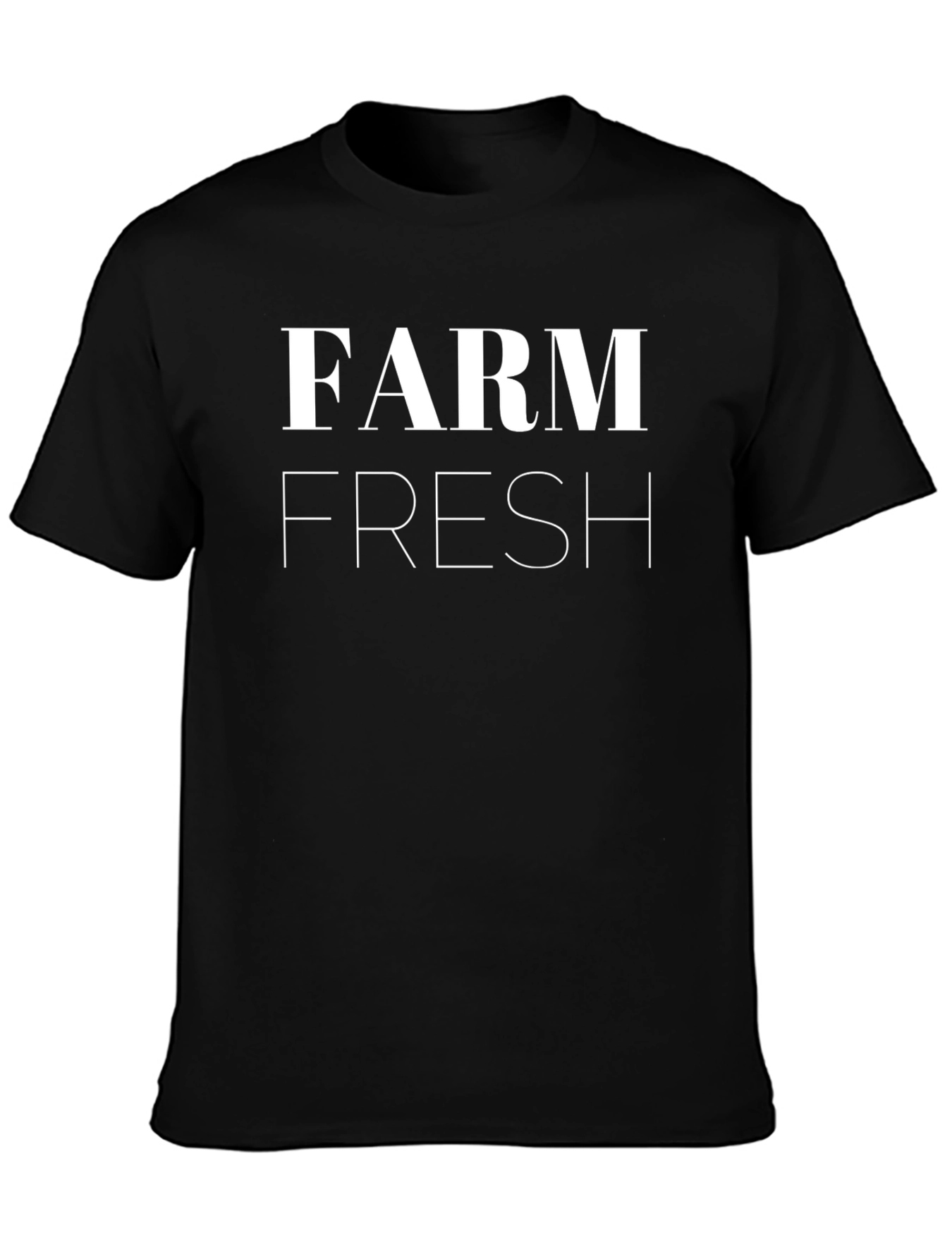 Farm Fresh Graphic Tee - Black Cotton Casual T-Shirt