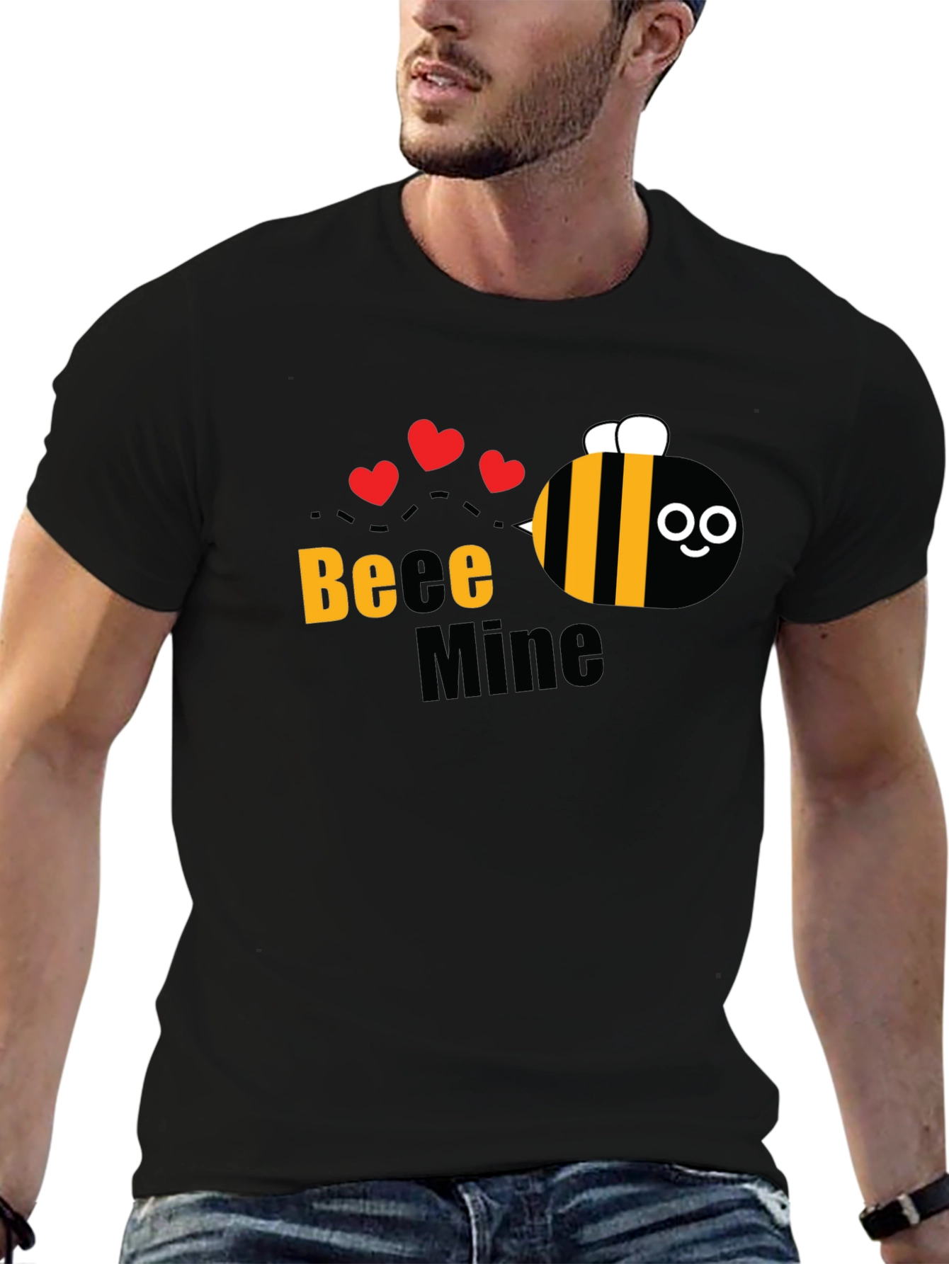 Bee Mine Valentines Day Graphic T-Shirt