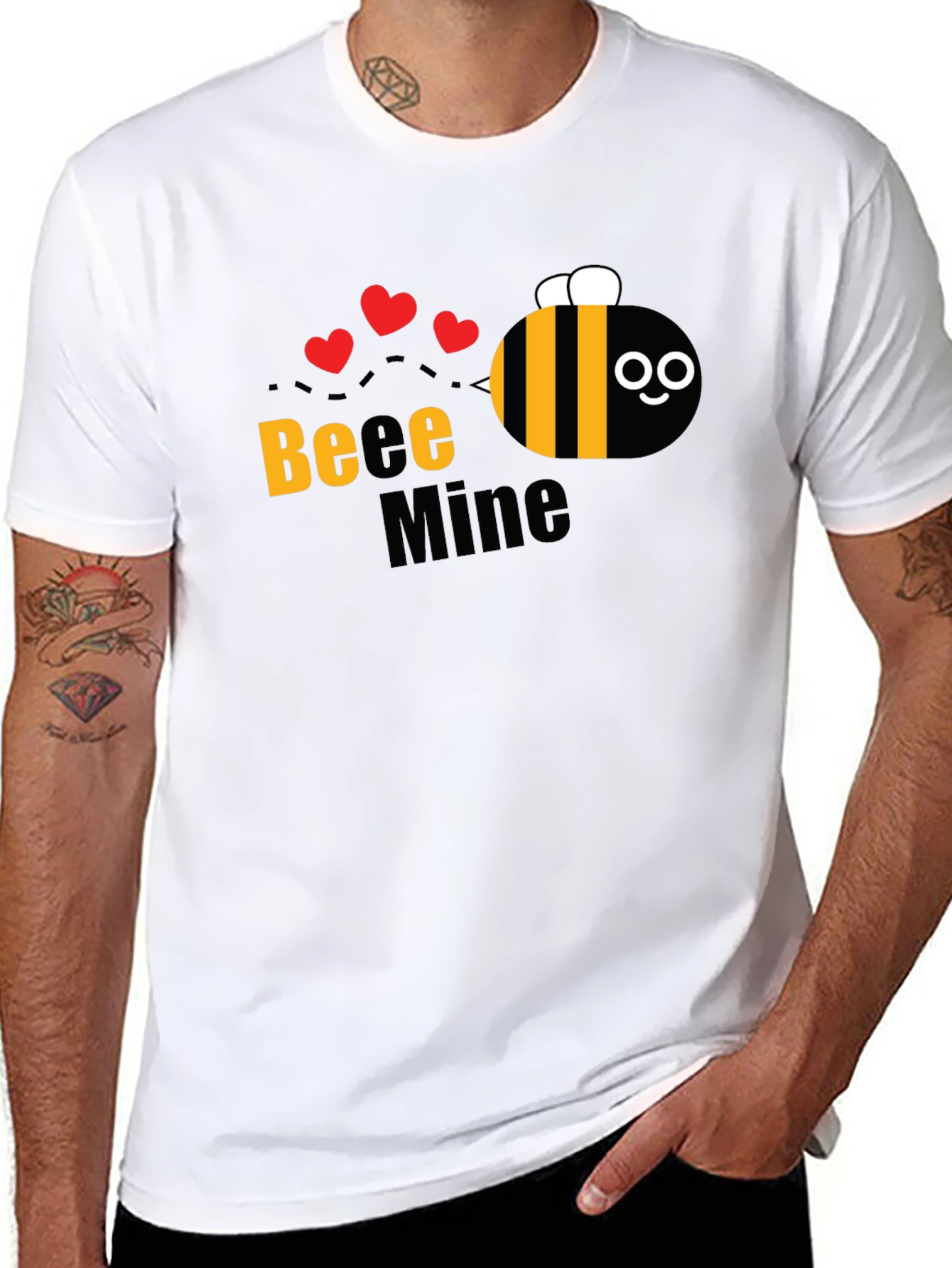 Bee Mine Valentines Day Graphic T-Shirt