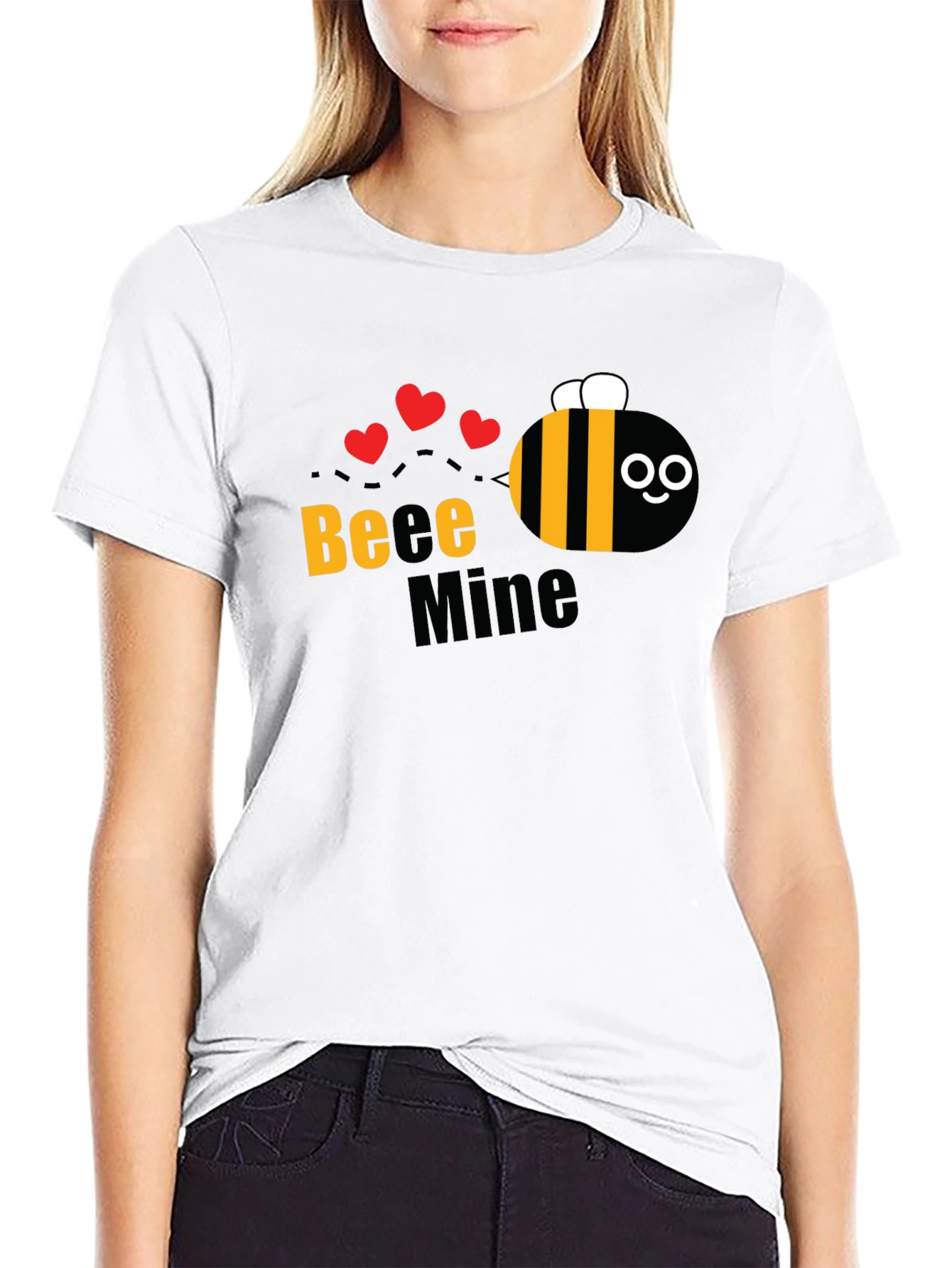 Bee Mine Valentines Day Graphic T-Shirt