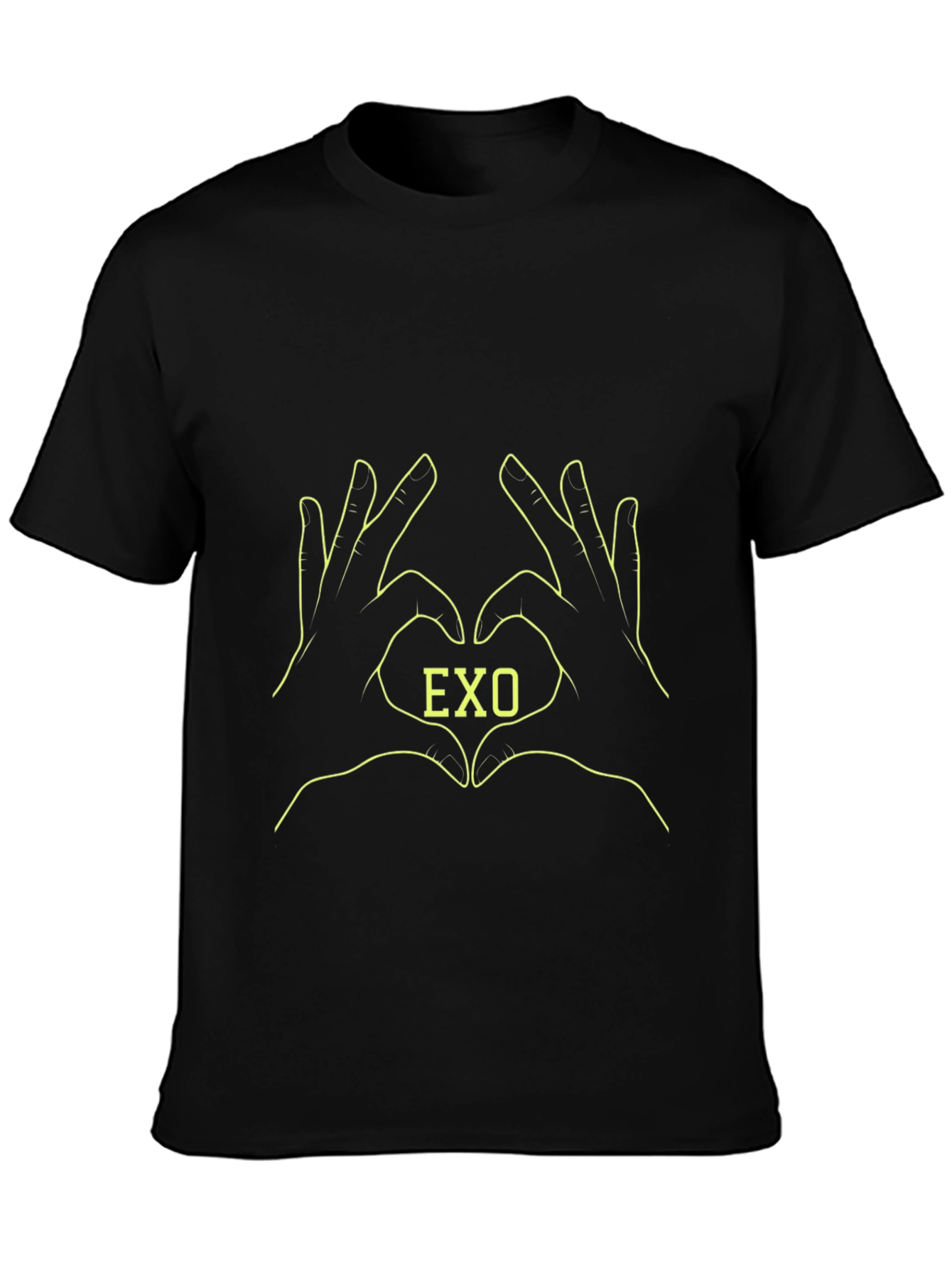 EXO Heart Hands Black T-Shirt