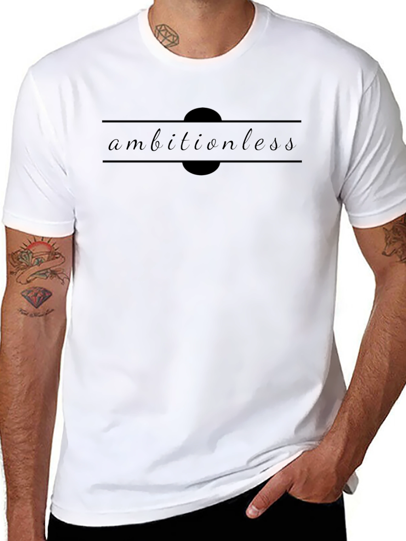 Ambitionless Black T-Shirt Minimalist Design