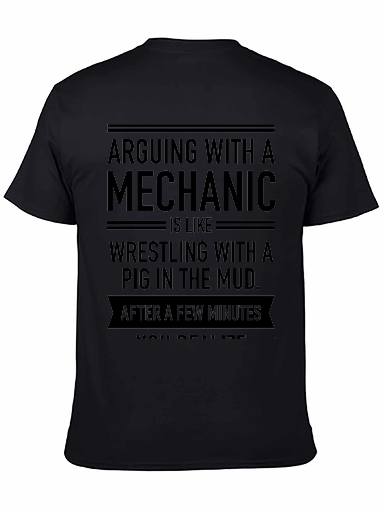 Mechanic Pig Mud Mens T-Shirt
