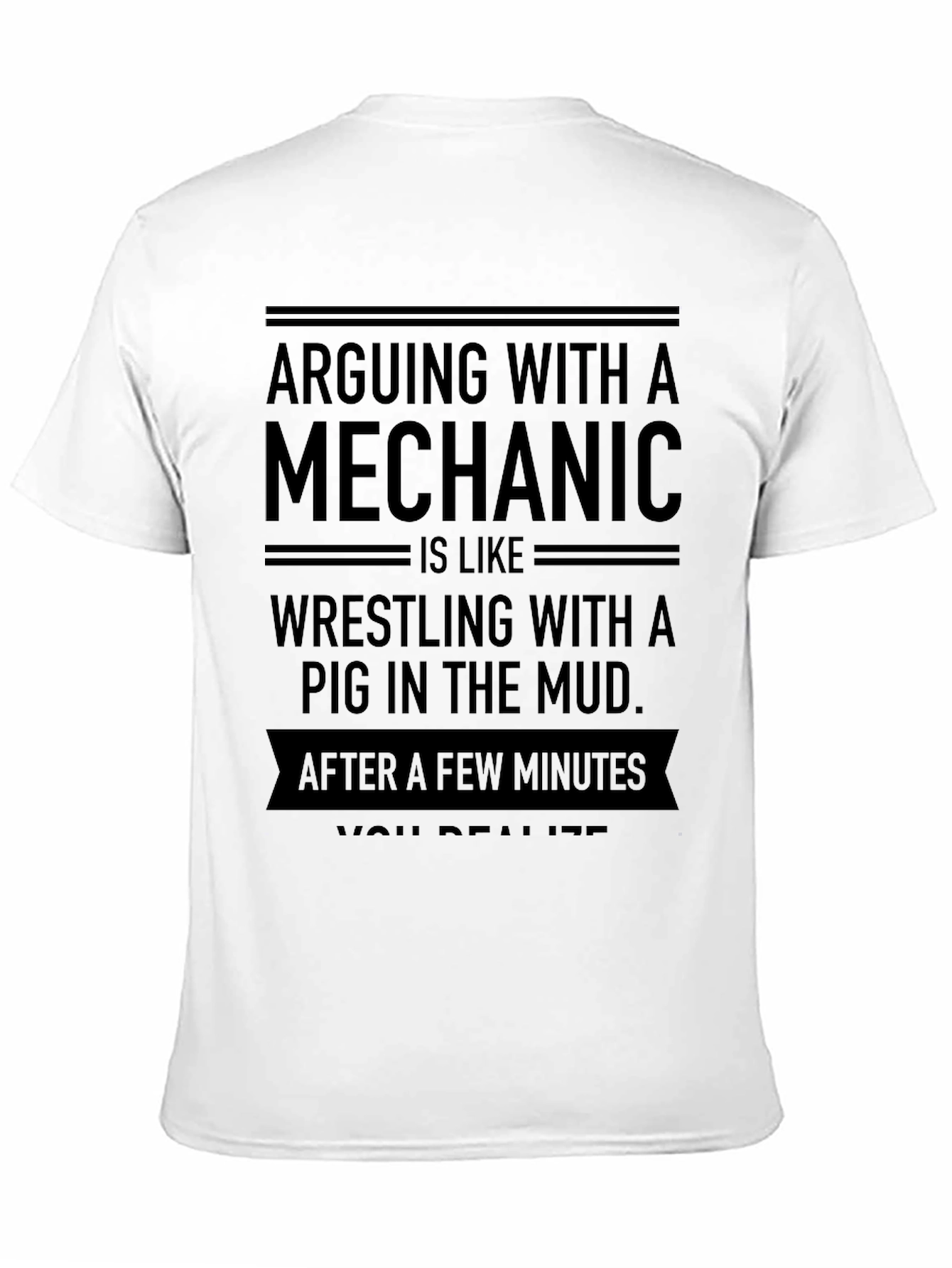 Mechanic Pig Mud Mens T-Shirt