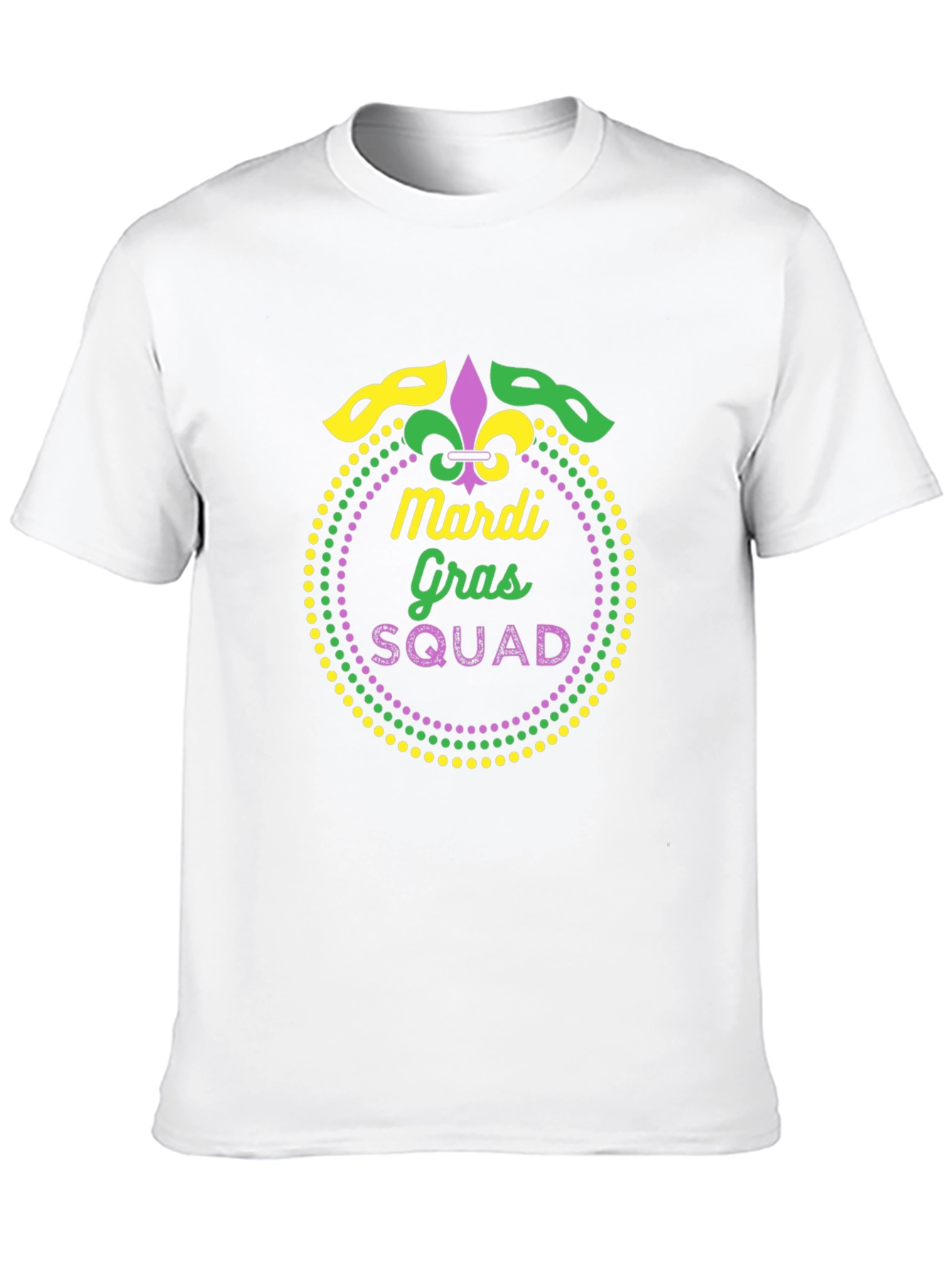 Mardi Gras Squad Graphic Tee - Black