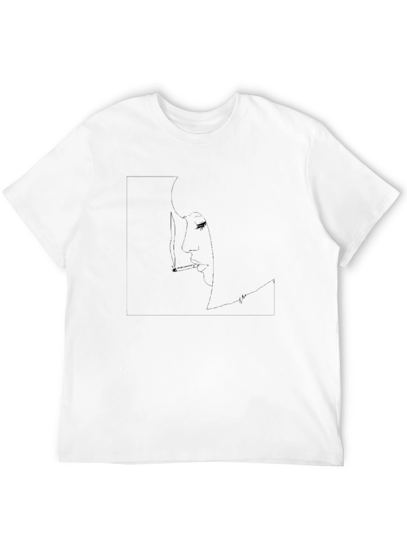 Mens Black Graphic Tee - Smoker Design