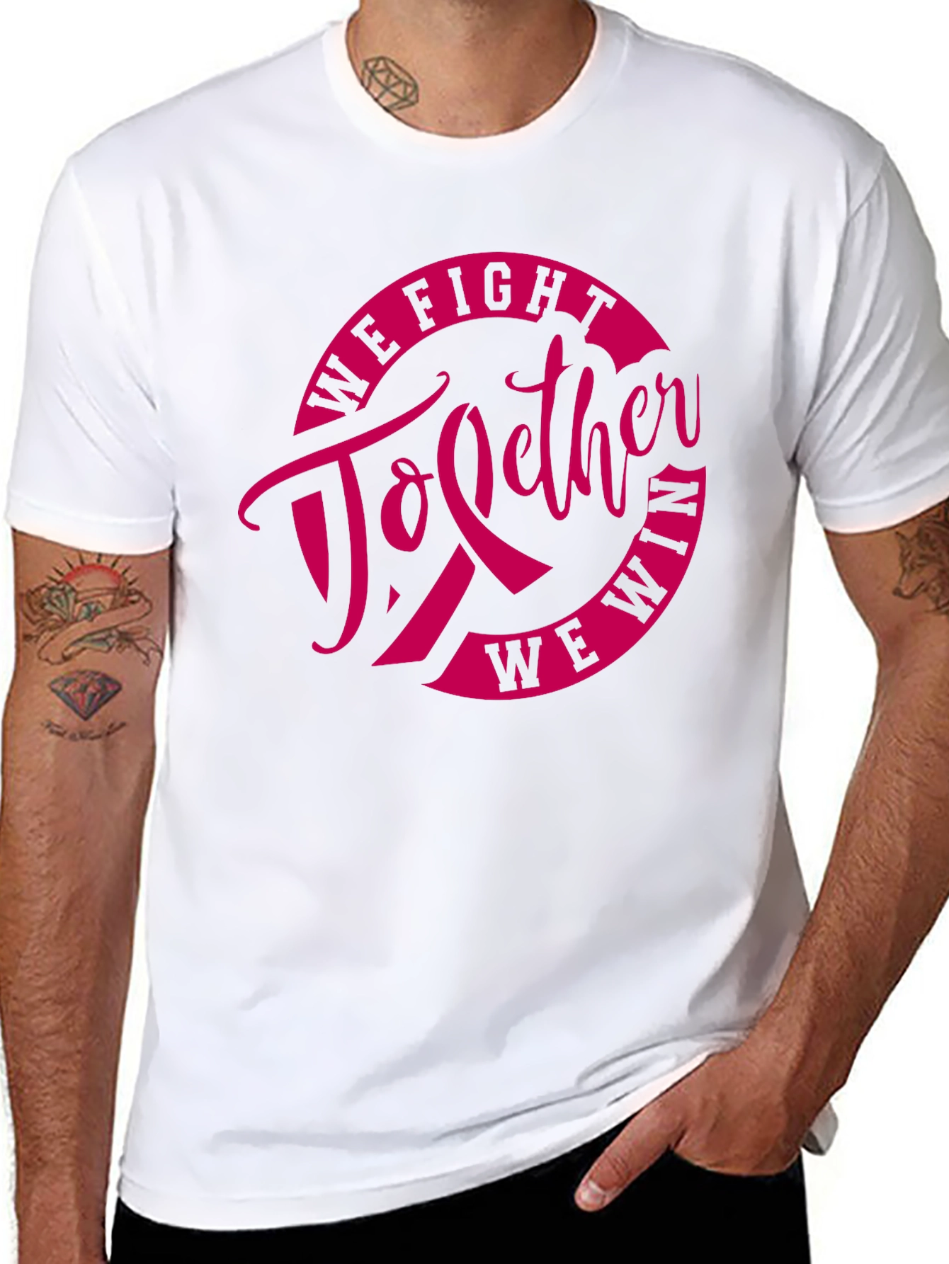 We Fight Together to Win Breast Cancer Awareness T-Shirt