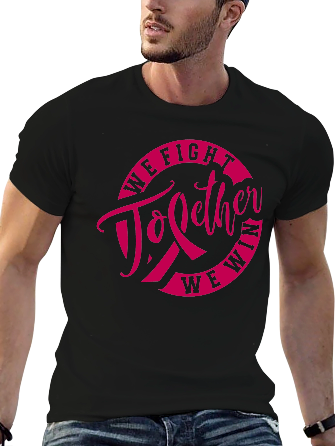 We Fight Together to Win Breast Cancer Awareness T-Shirt