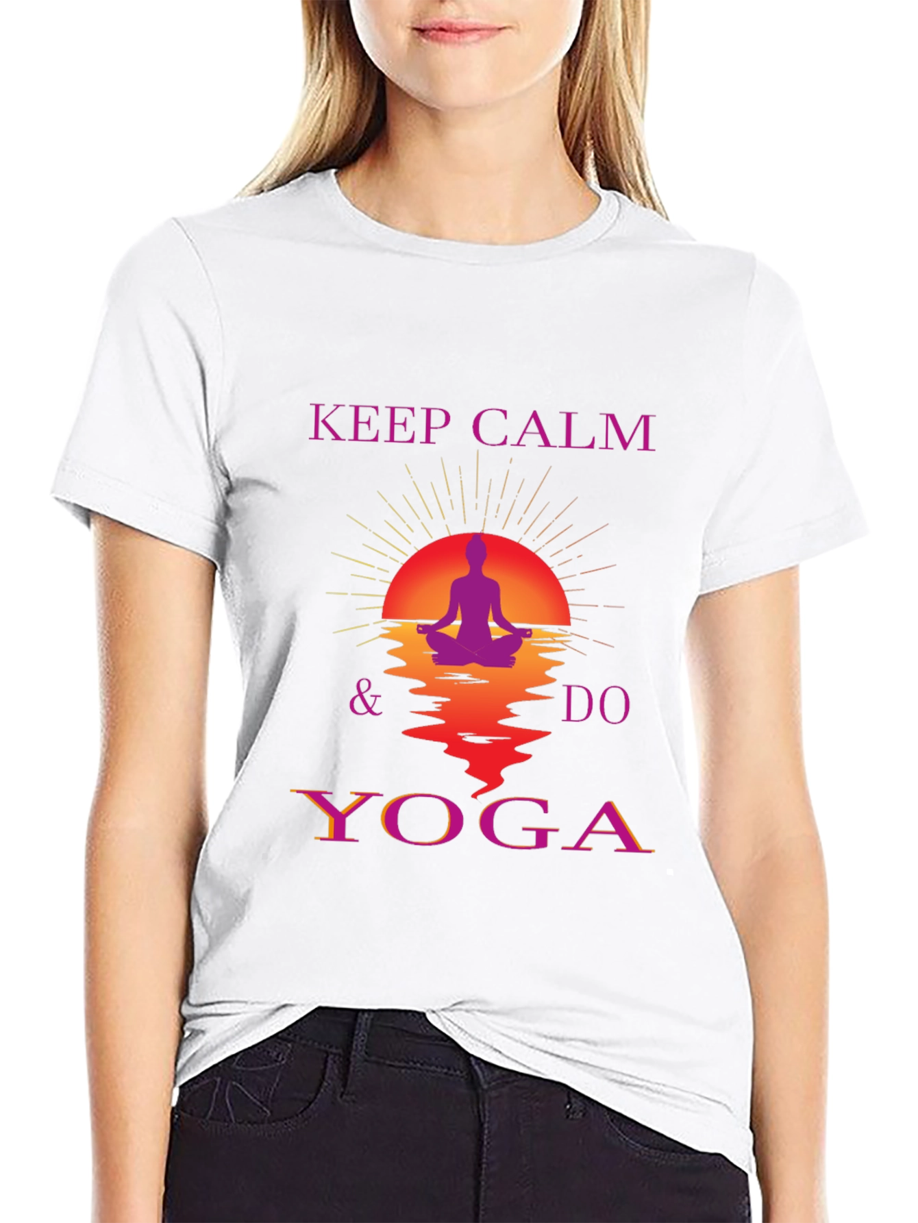 Keep Calm Do Yoga Graphic T-Shirt - Relaxed Fit