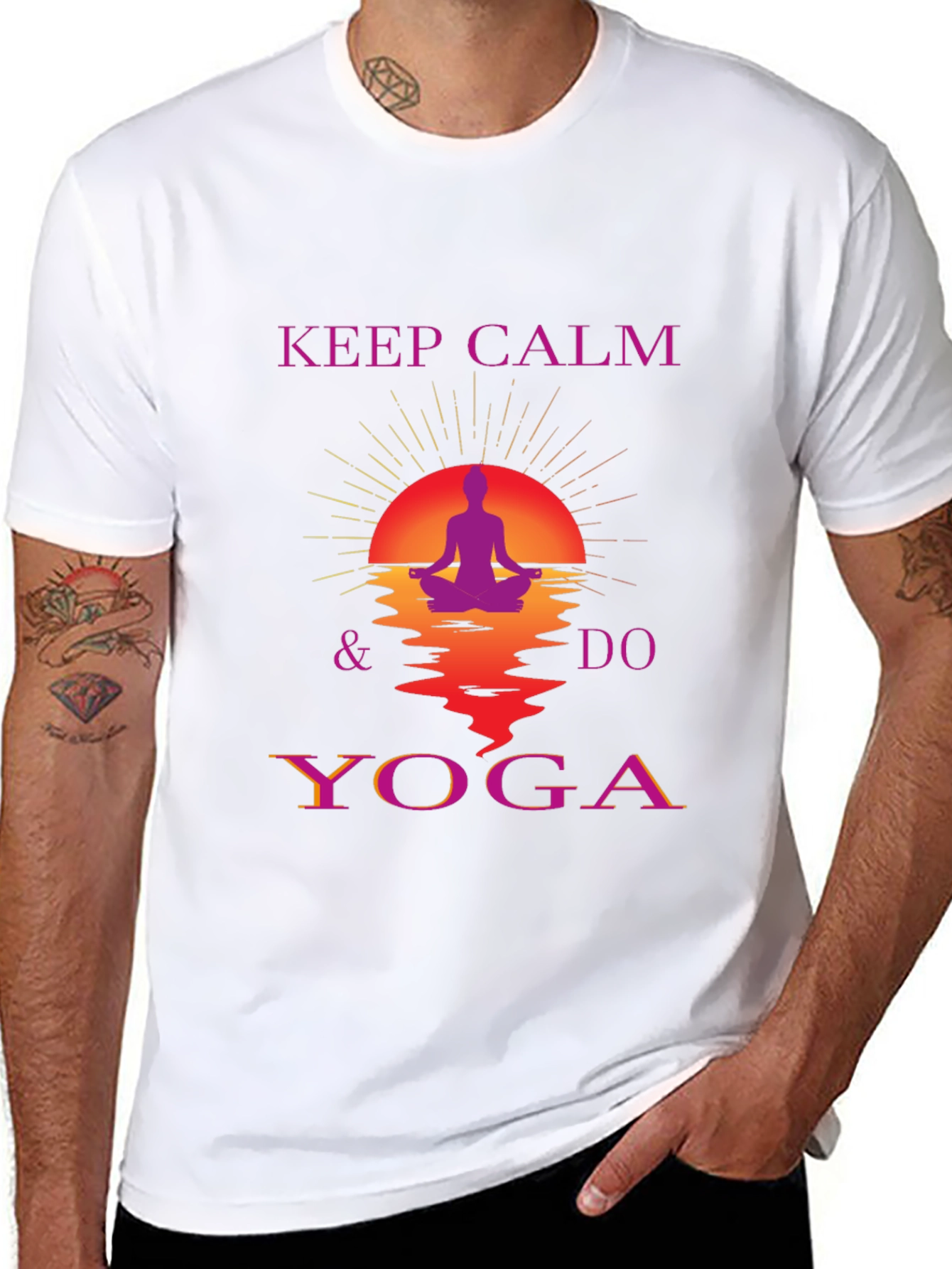 Keep Calm Do Yoga Graphic T-Shirt - Relaxed Fit