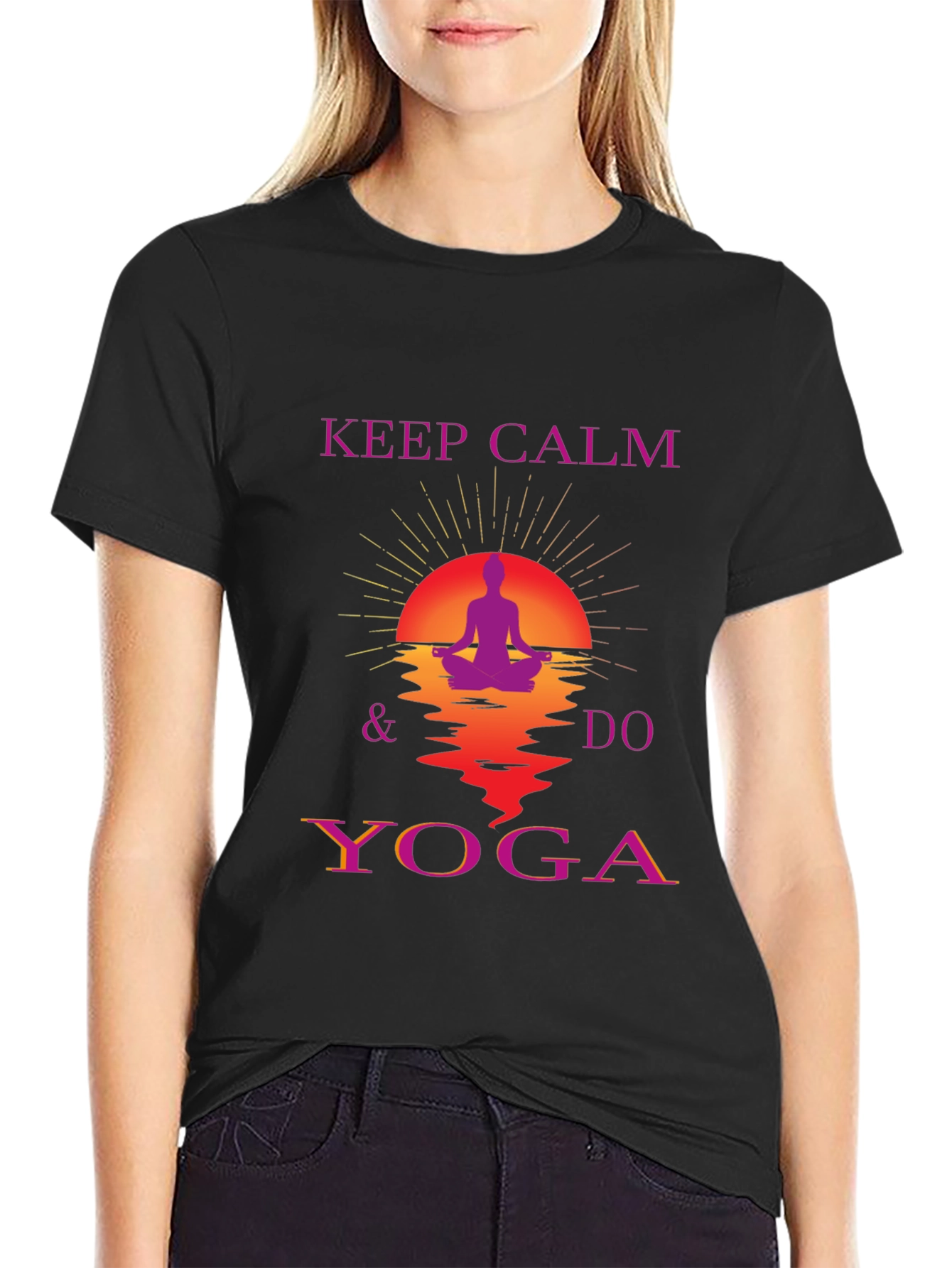 Keep Calm Do Yoga Graphic T-Shirt - Relaxed Fit