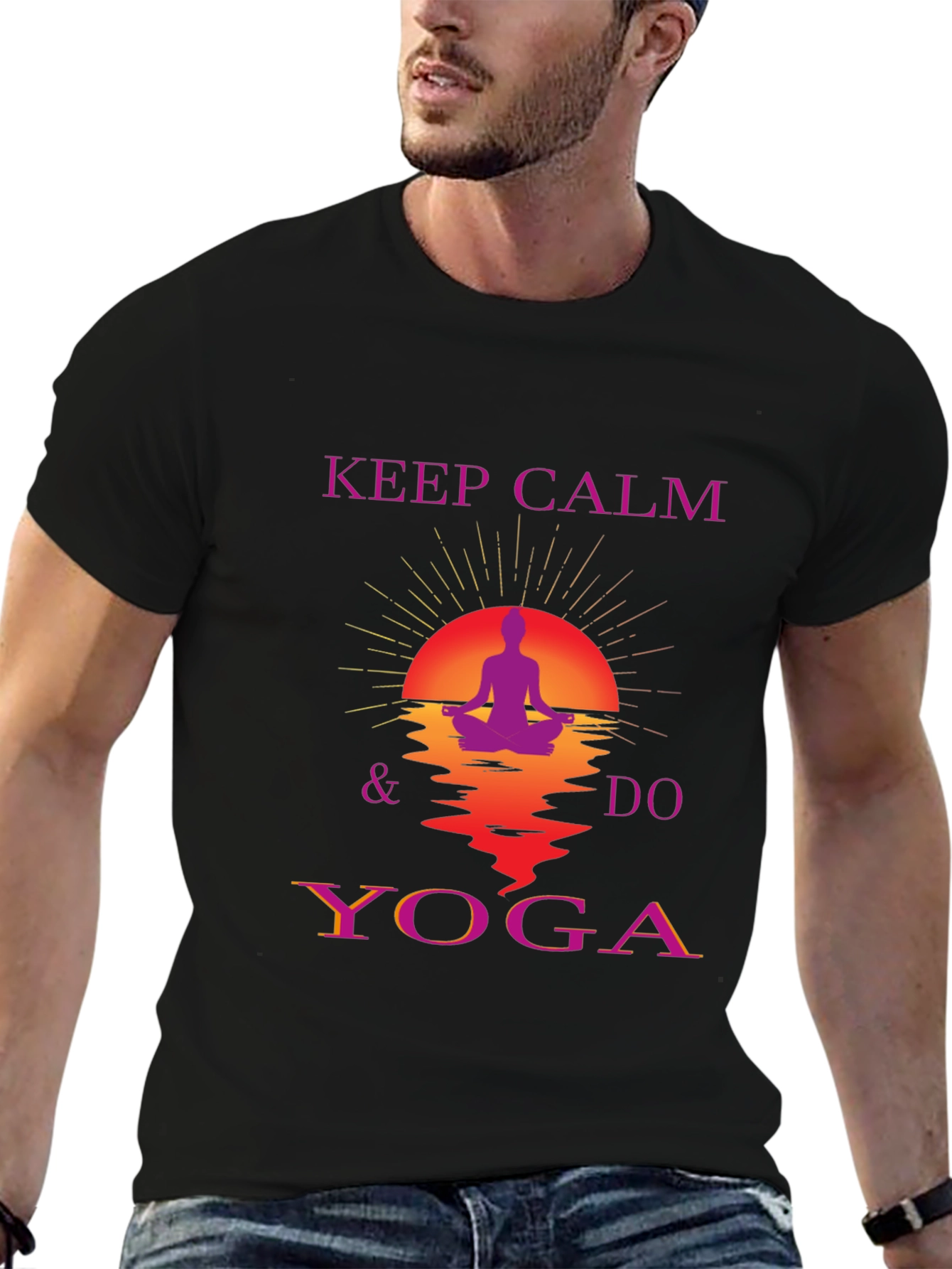 Keep Calm Do Yoga Graphic T-Shirt - Relaxed Fit