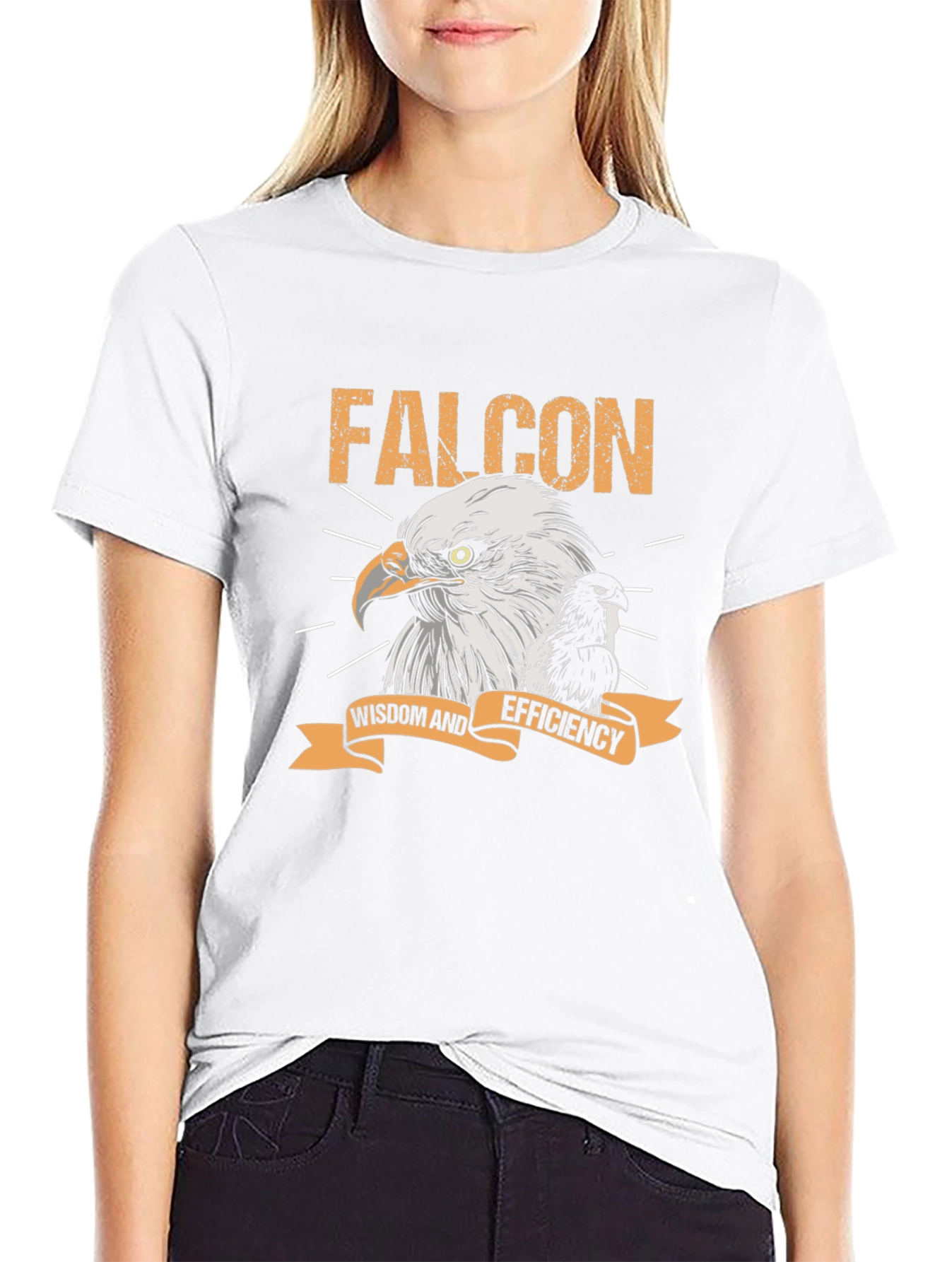 Falcon Wisdom & Efficiency Graphic Tee - Black