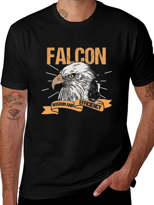 Falcon Wisdom & Efficiency Graphic Tee - Black
