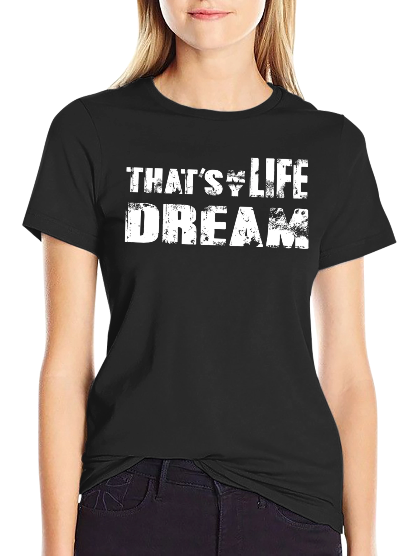Thats Life Dream Graphic Tee - Mens Black T-Shirt