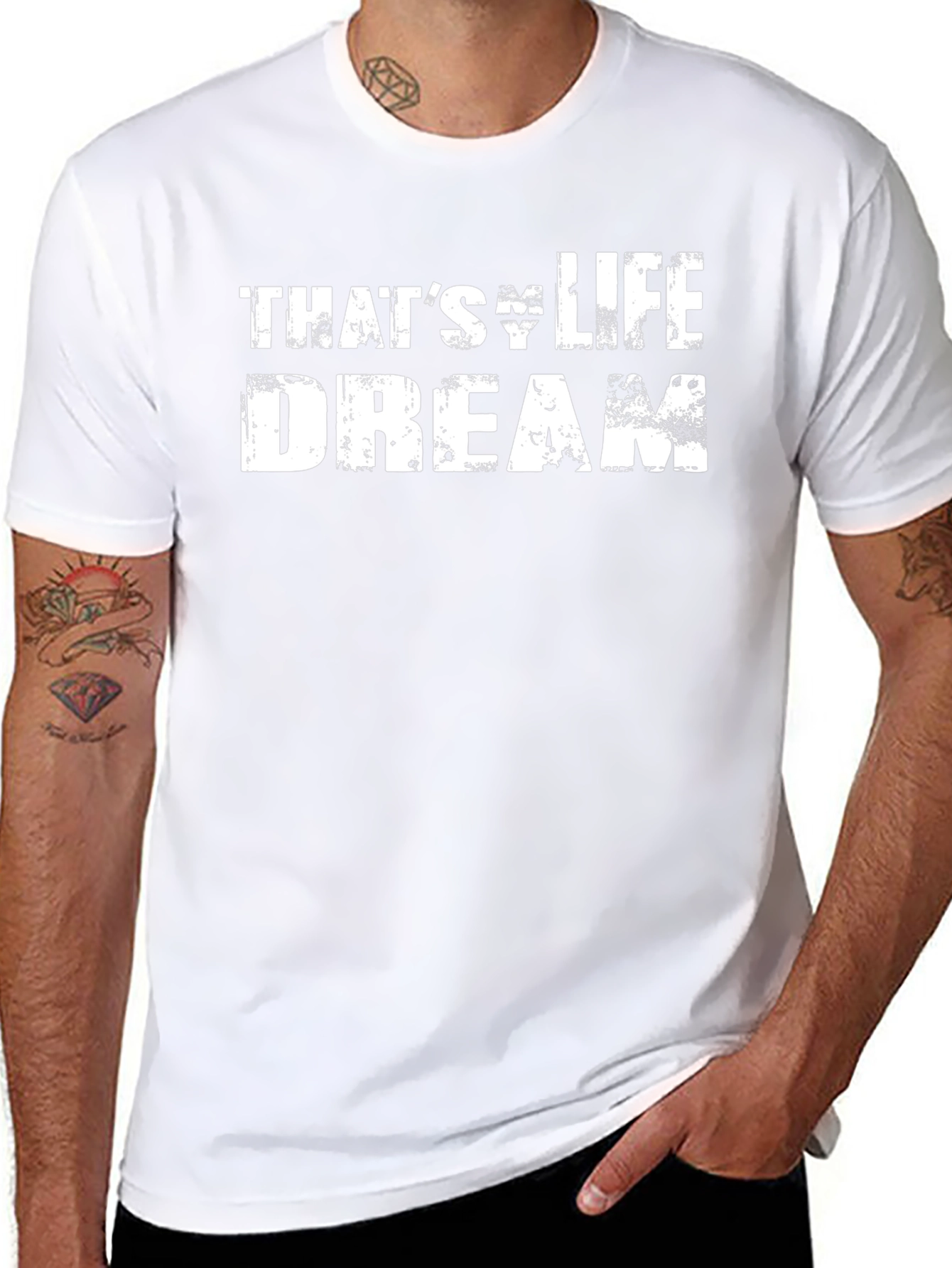 Thats Life Dream Graphic Tee - Mens Black T-Shirt