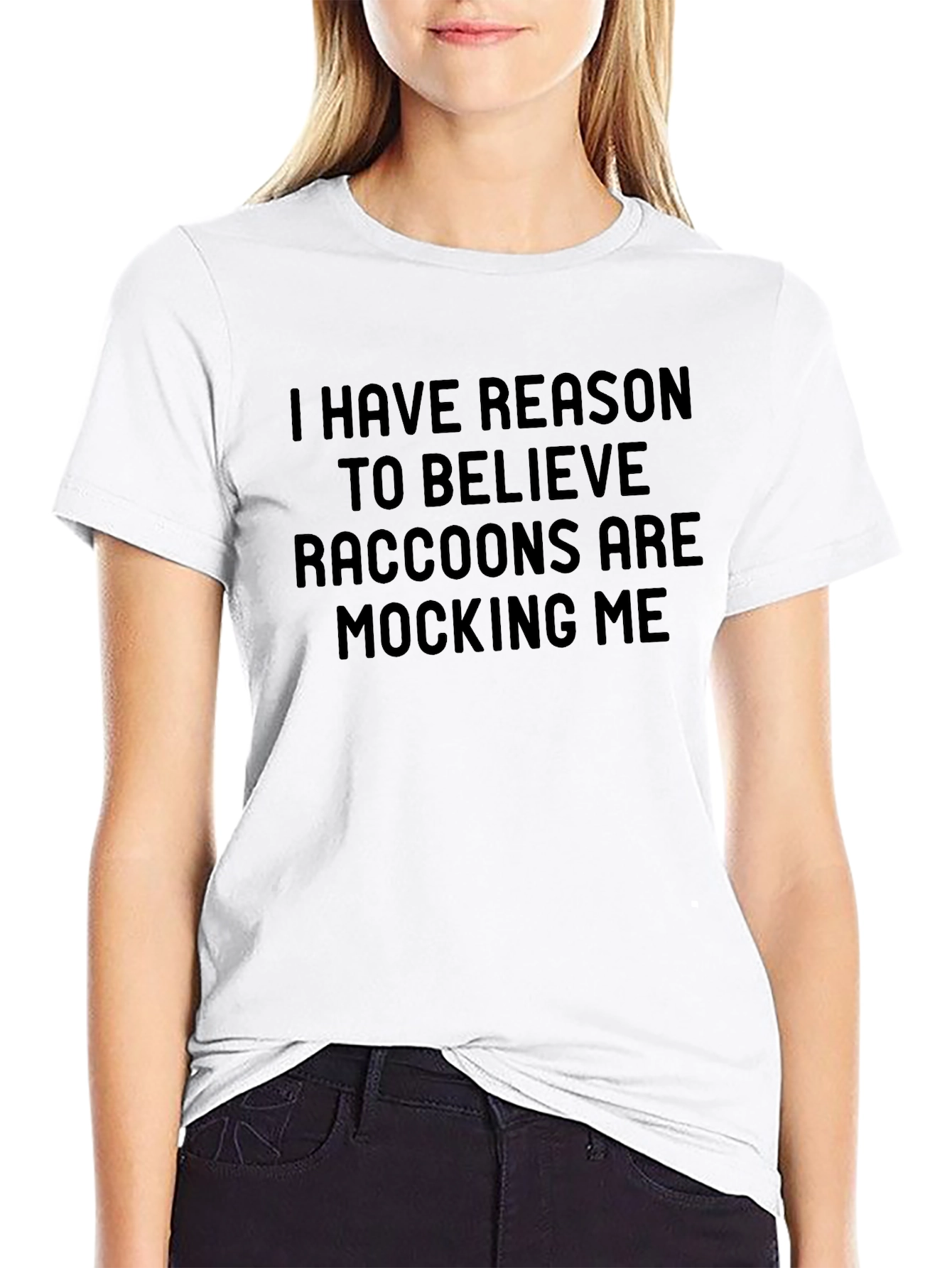 Raccoon Mocking Funny Graphic T-Shirt