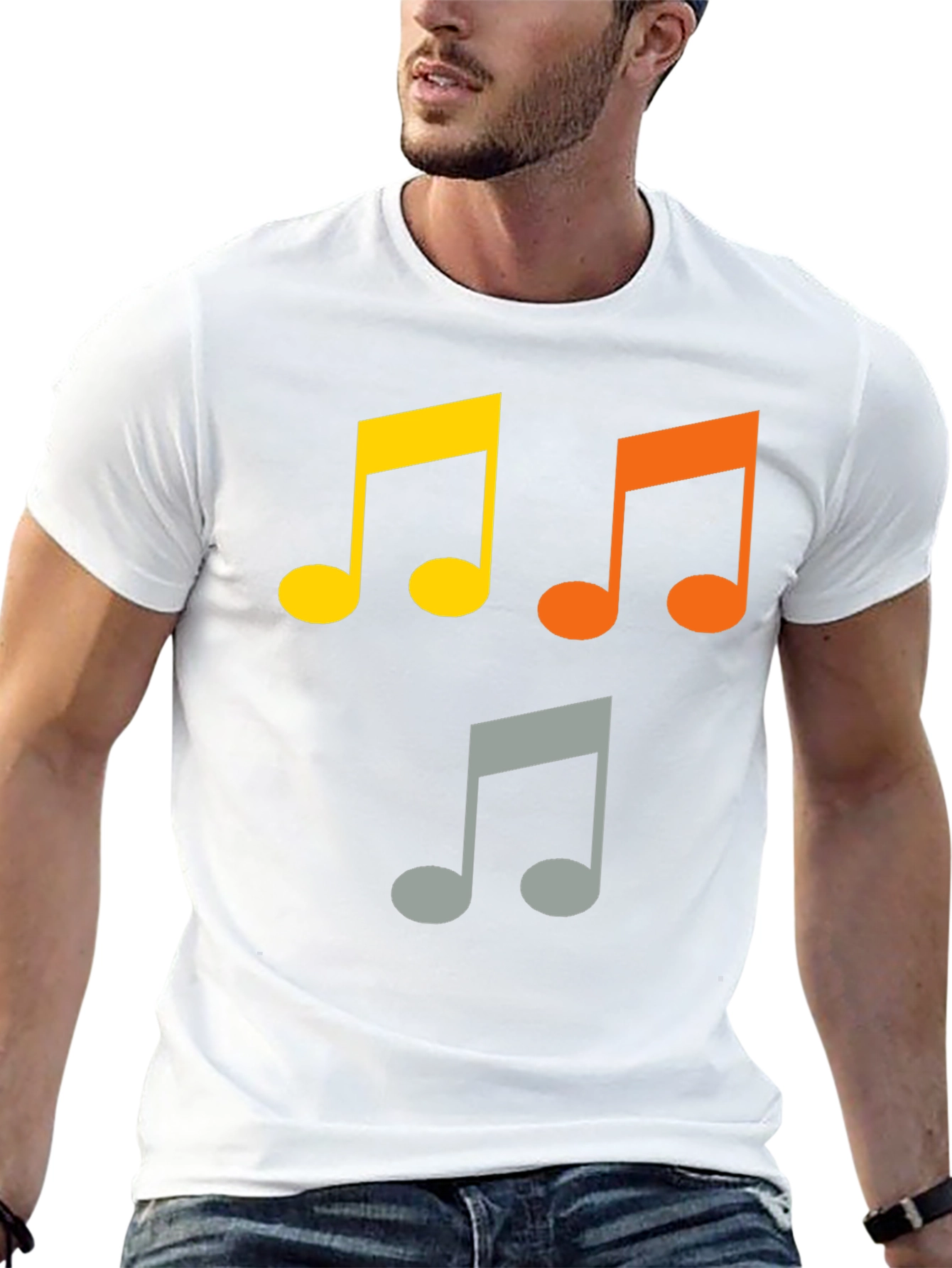 Musical Note T-Shirt - Black Cotton Tee