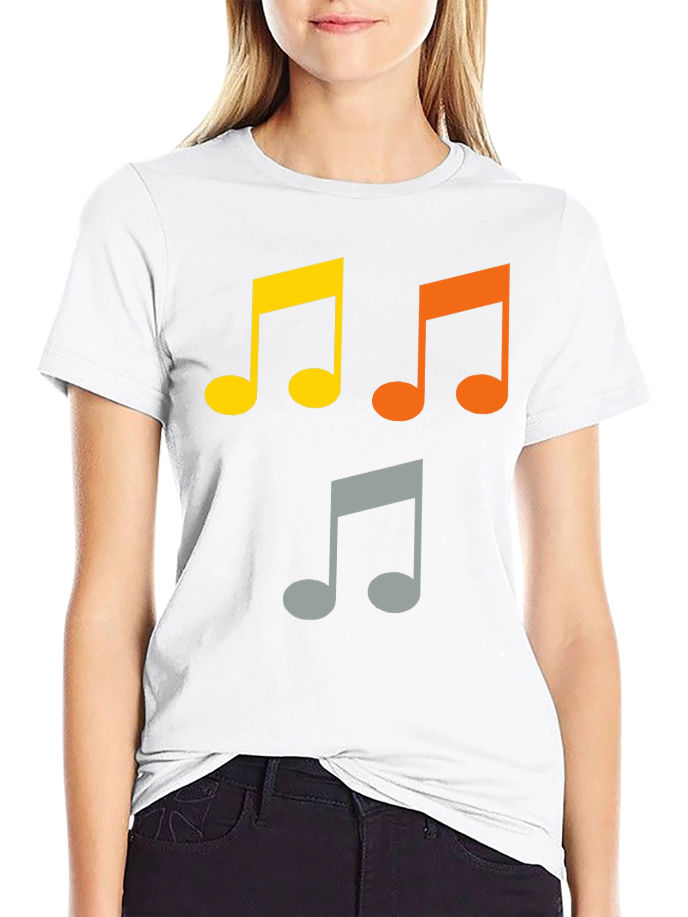 Musical Note T-Shirt - Black Cotton Tee