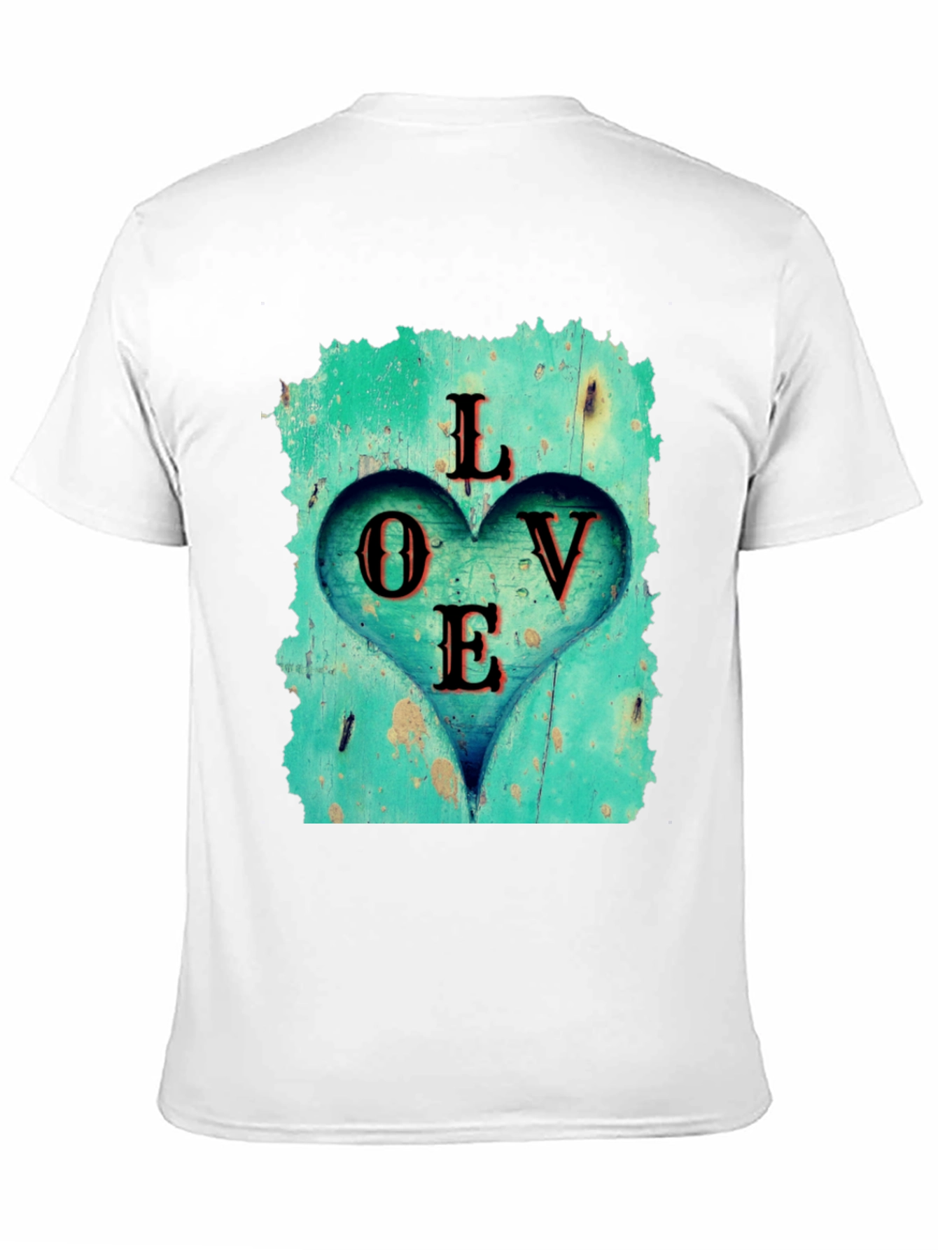Love Heart Graphic Tee - Black Casual T-Shirt