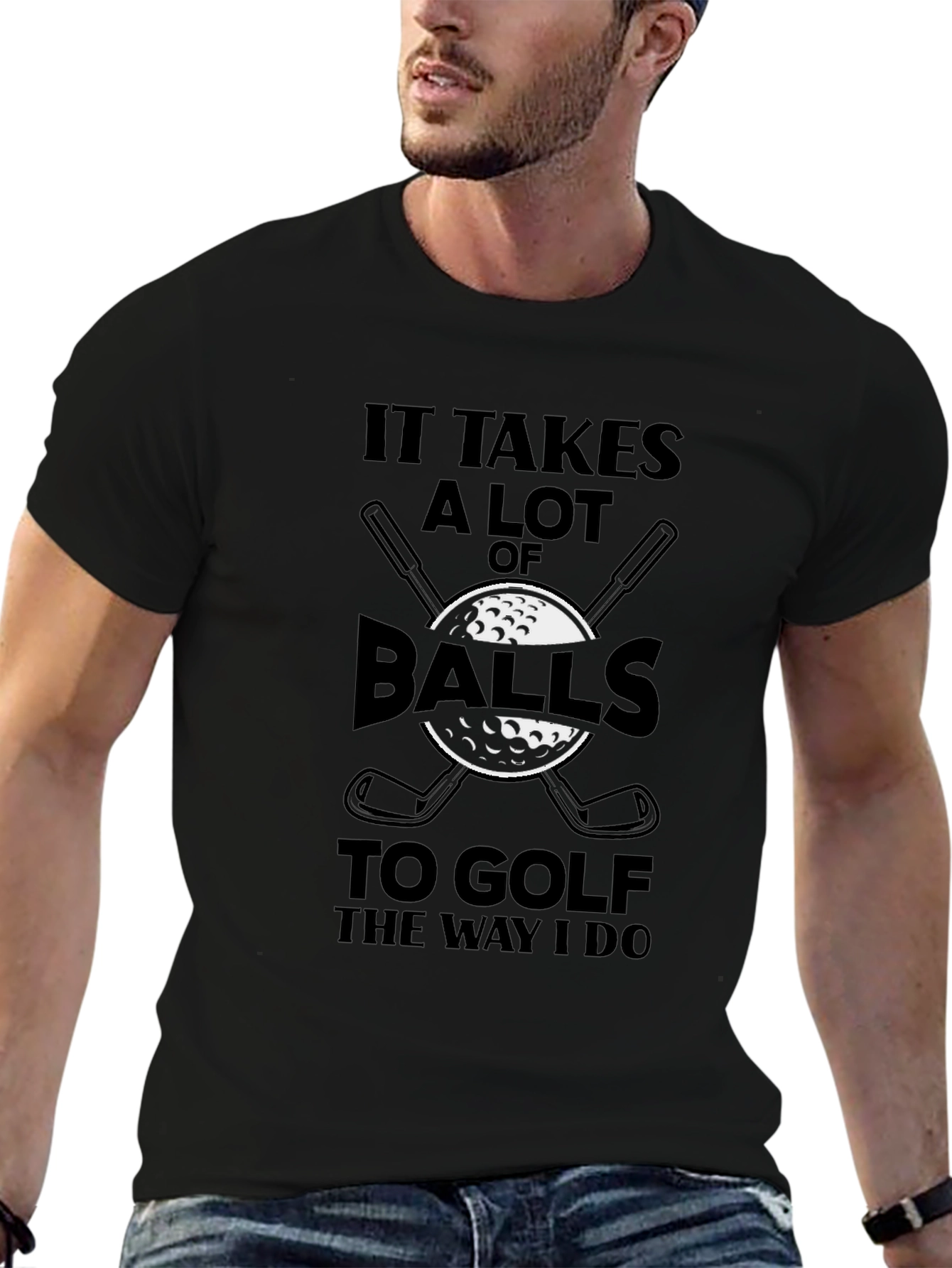 Funny Golf T-Shirt - It Takes Balls to Golf