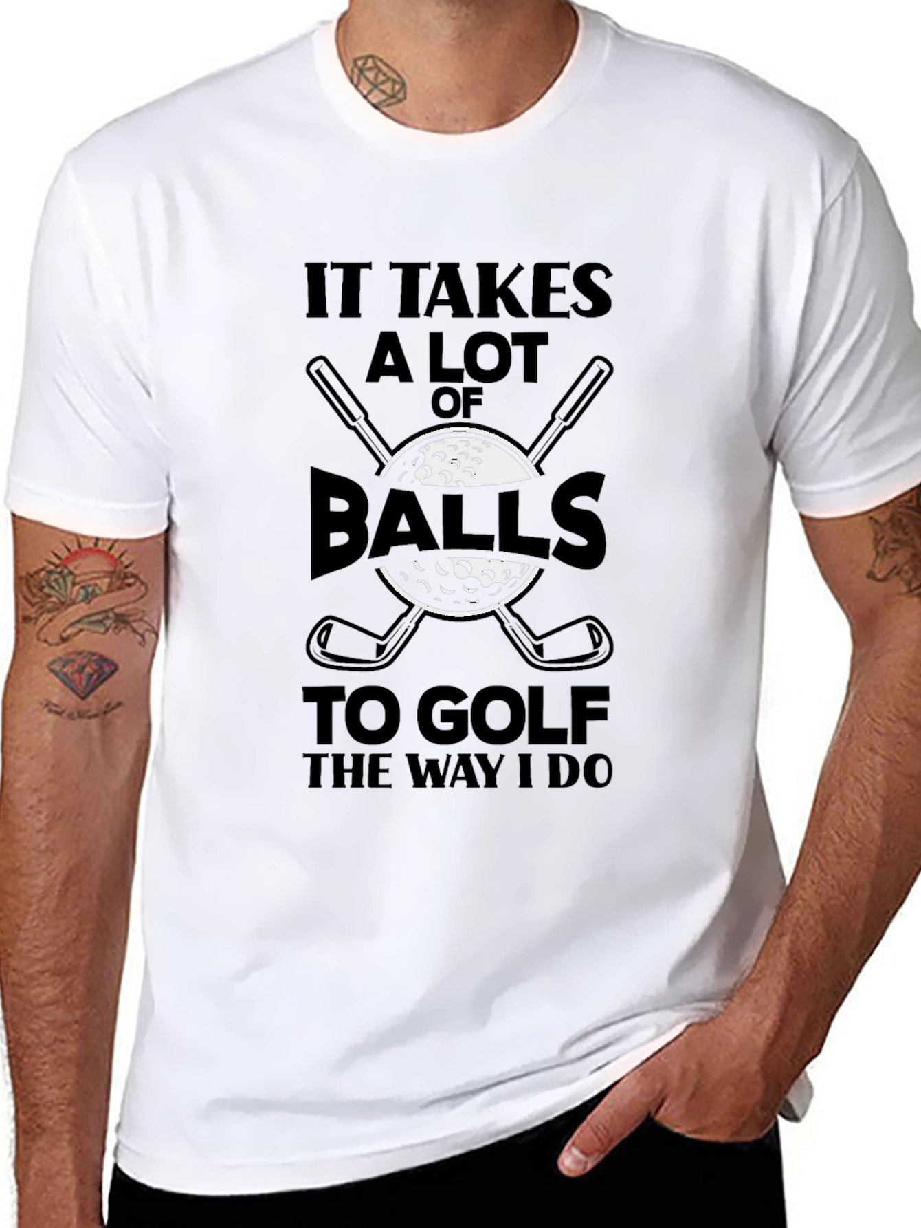 Funny Golf T-Shirt - It Takes Balls to Golf