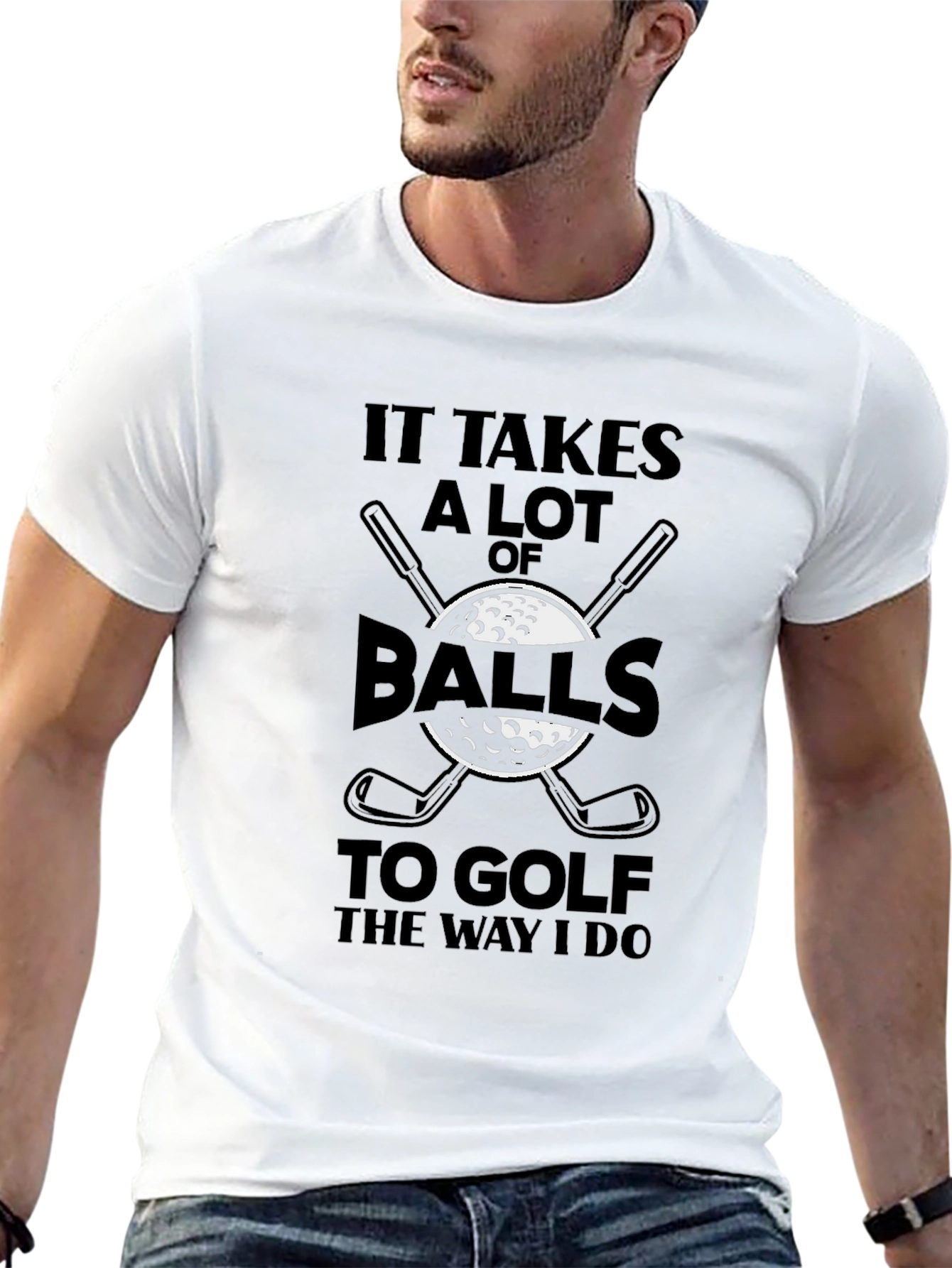 Funny Golf T-Shirt - It Takes Balls to Golf