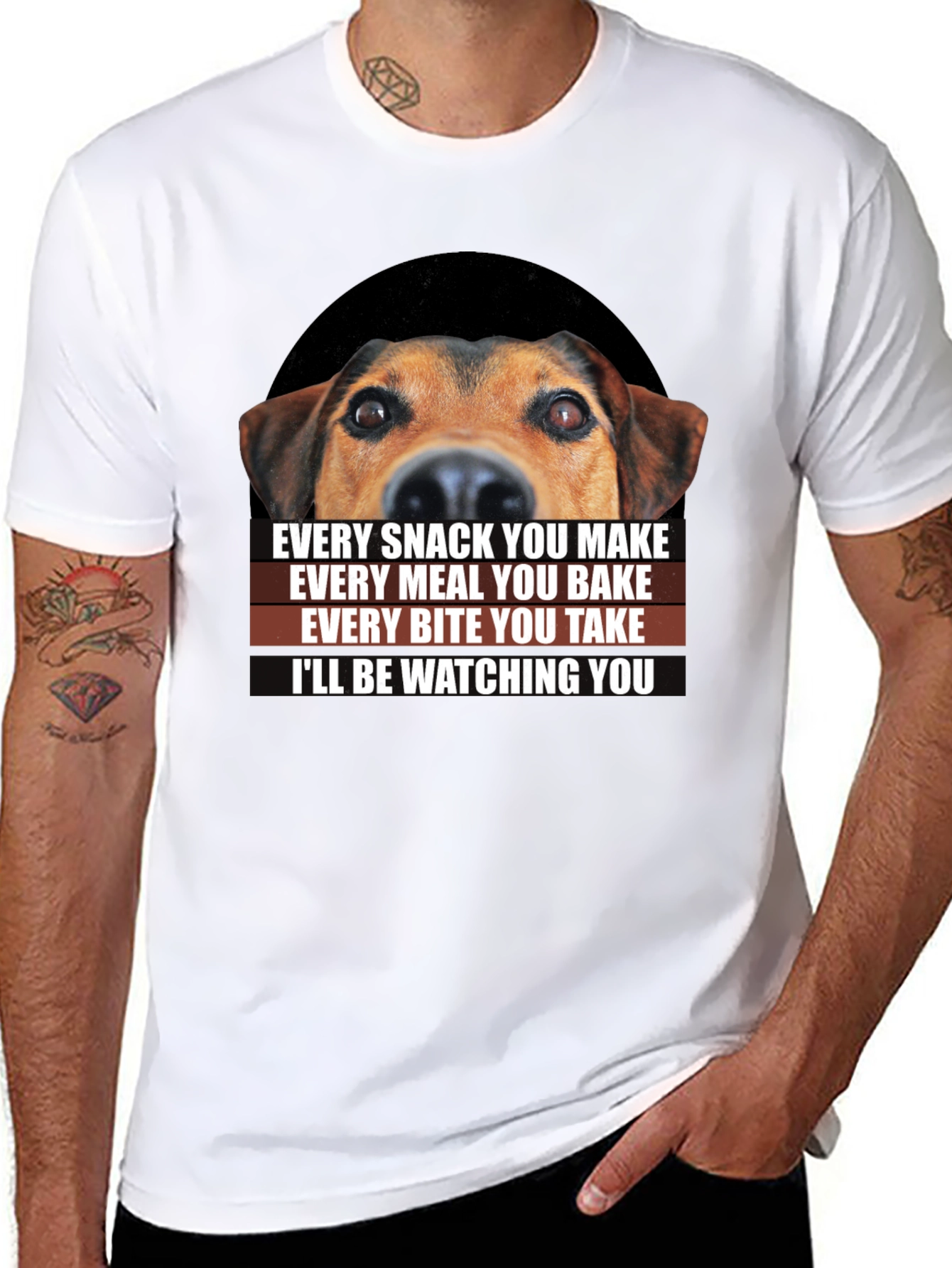 Dog Watching You T-Shirt - Funny Pet Lover Tee