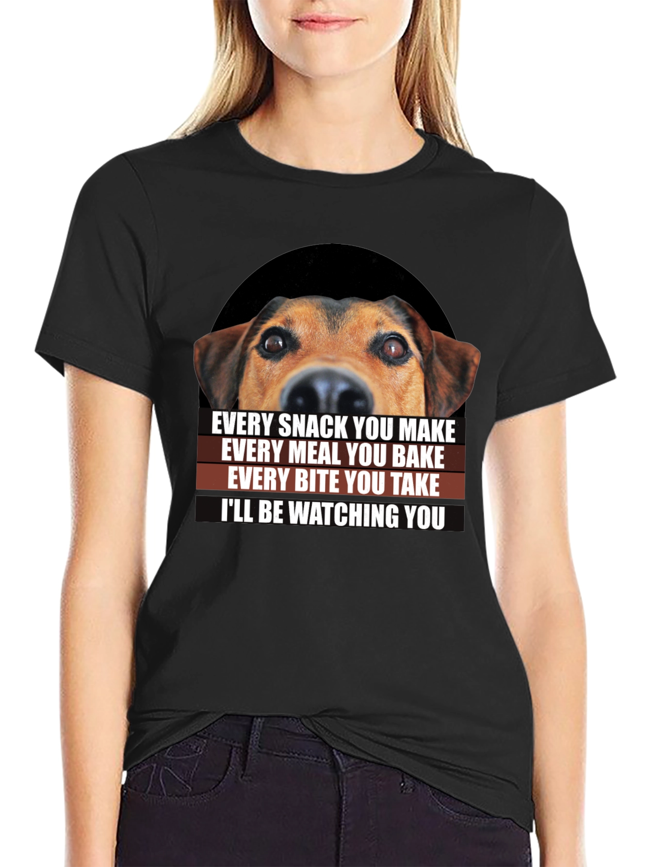 Dog Watching You T-Shirt - Funny Pet Lover Tee