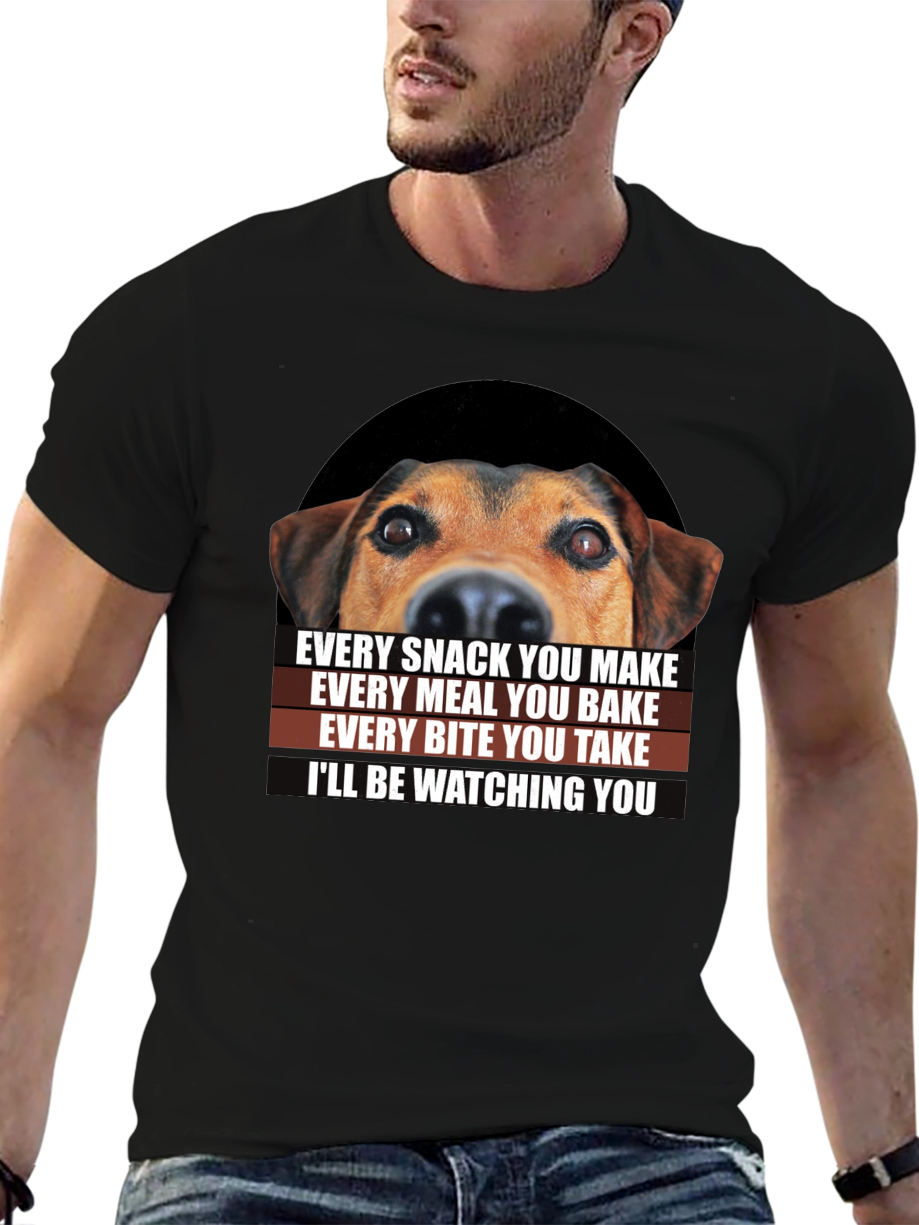 Dog Watching You T-Shirt - Funny Pet Lover Tee