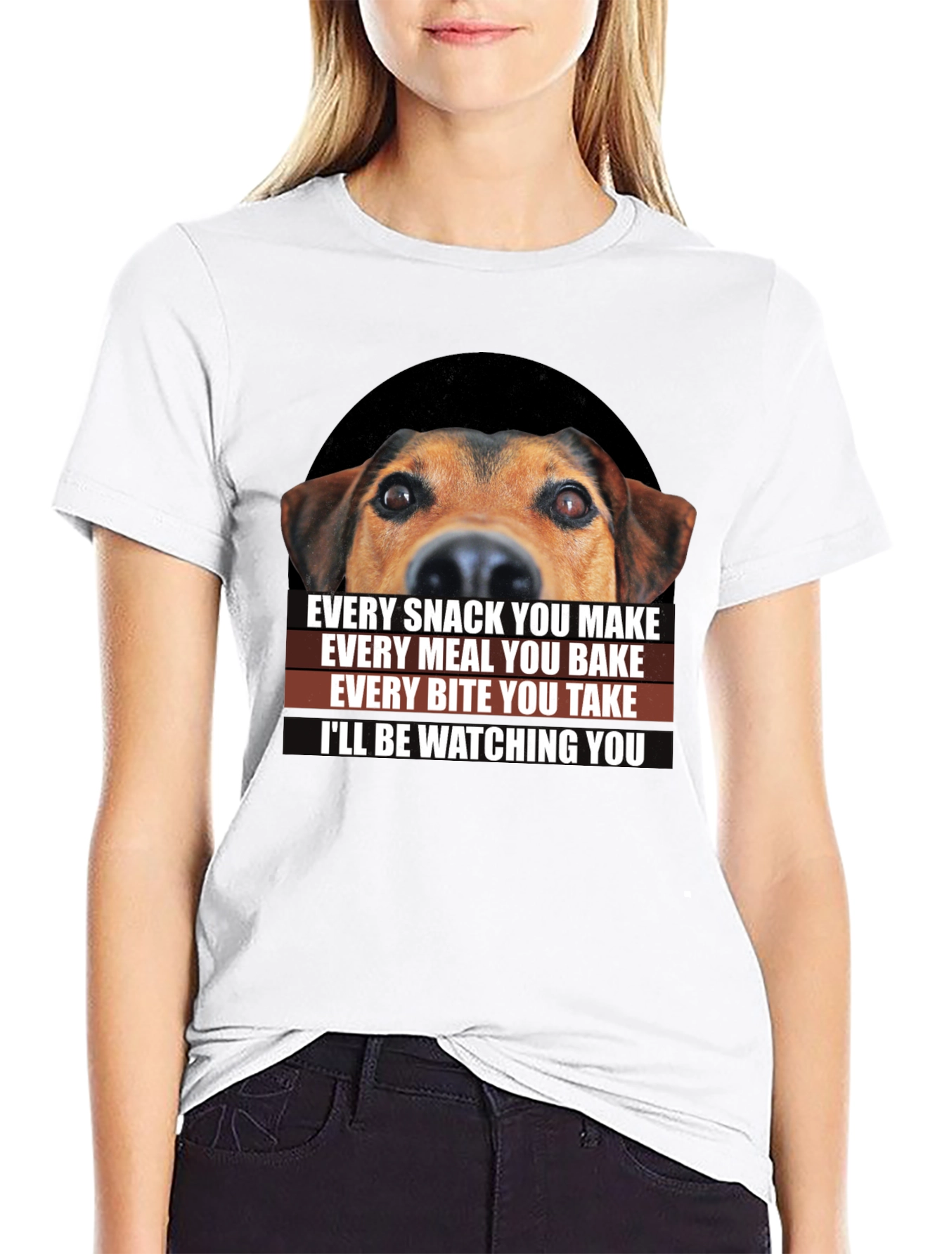 Dog Watching You T-Shirt - Funny Pet Lover Tee