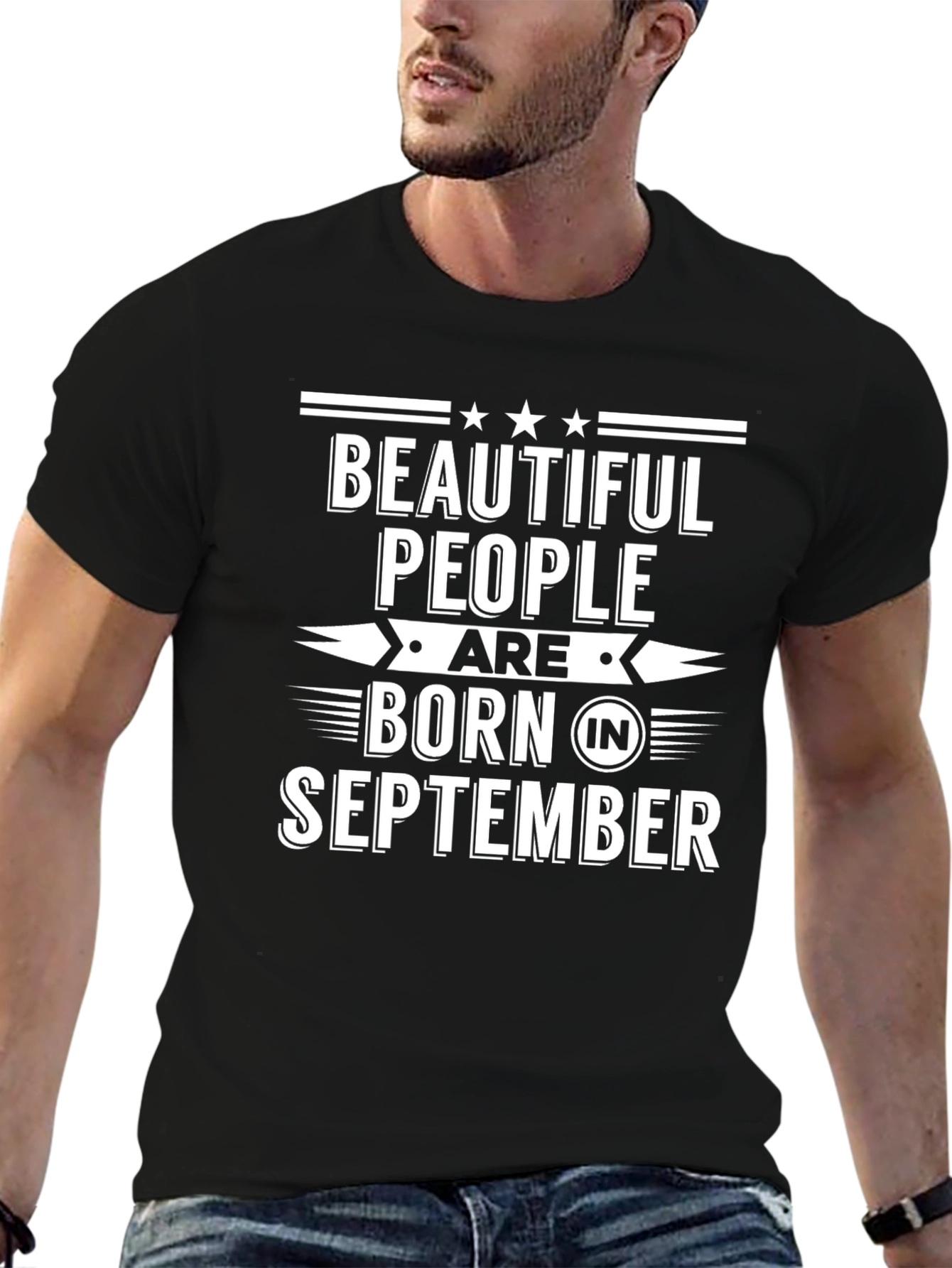 September Birthday T-Shirt: Beautiful People Born Here