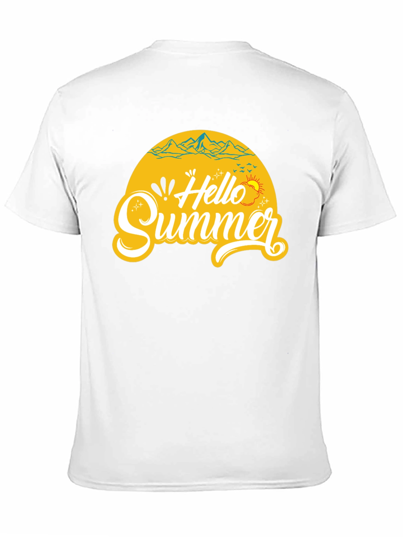 Hello Summer Black Graphic T-Shirt