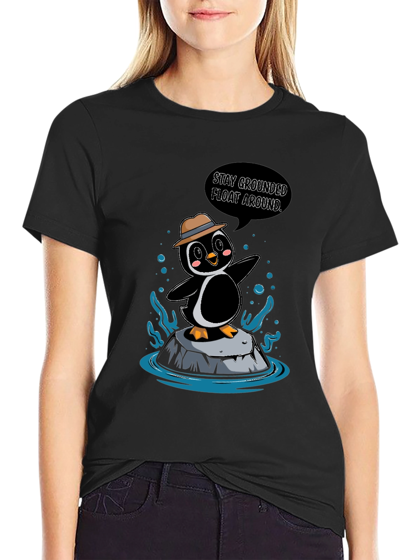 Stay Grounded Penguin Graphic Tee