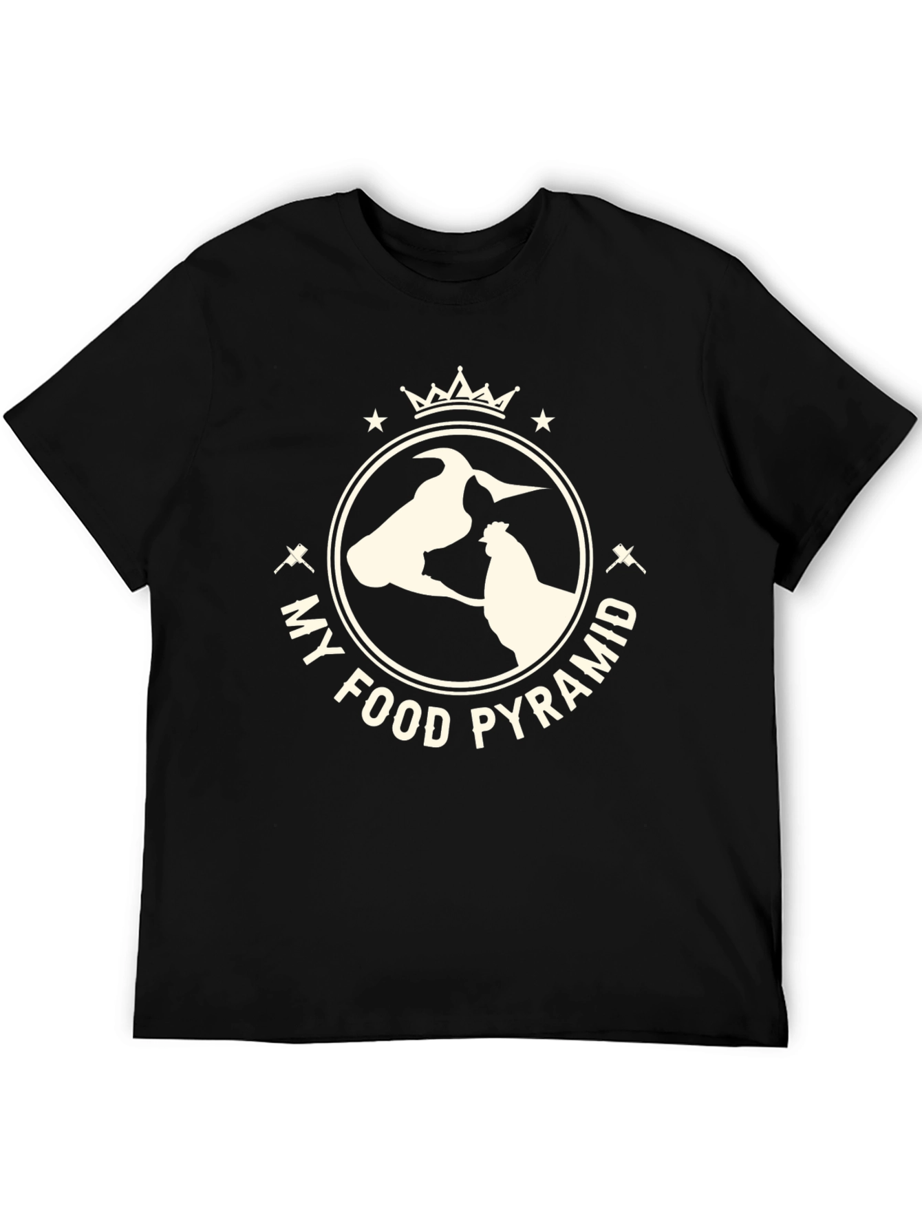 My Food Pyramid Graphic Tee - Funny Animal Shirt